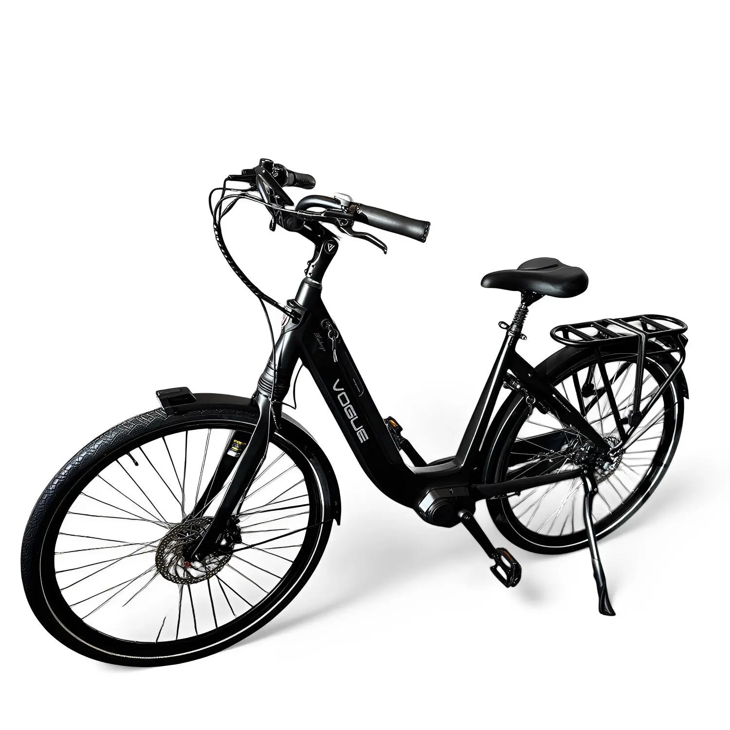Vogue Mestengo 50cm Elektrische Fiets Hydraulische Remmen met Middenmotor - Mat Zwart - AE-trading