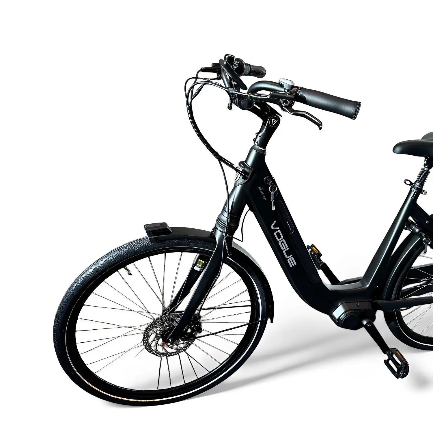 Vogue Mestengo 50cm Elektrische Fiets Hydraulische Remmen met Middenmotor - Mat Zwart - AE-trading