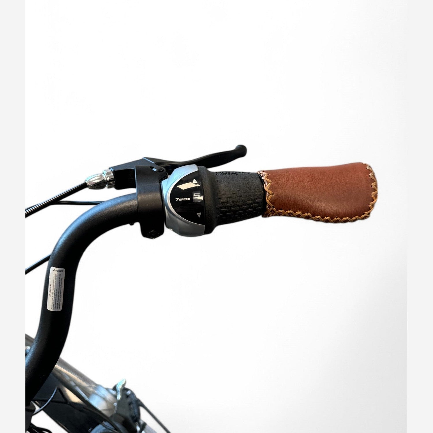 Vogue Mestengo Voorwielmotor Elektrische Fiets Glans Zwart met Bruine Accenten - 51cm - AE-trading