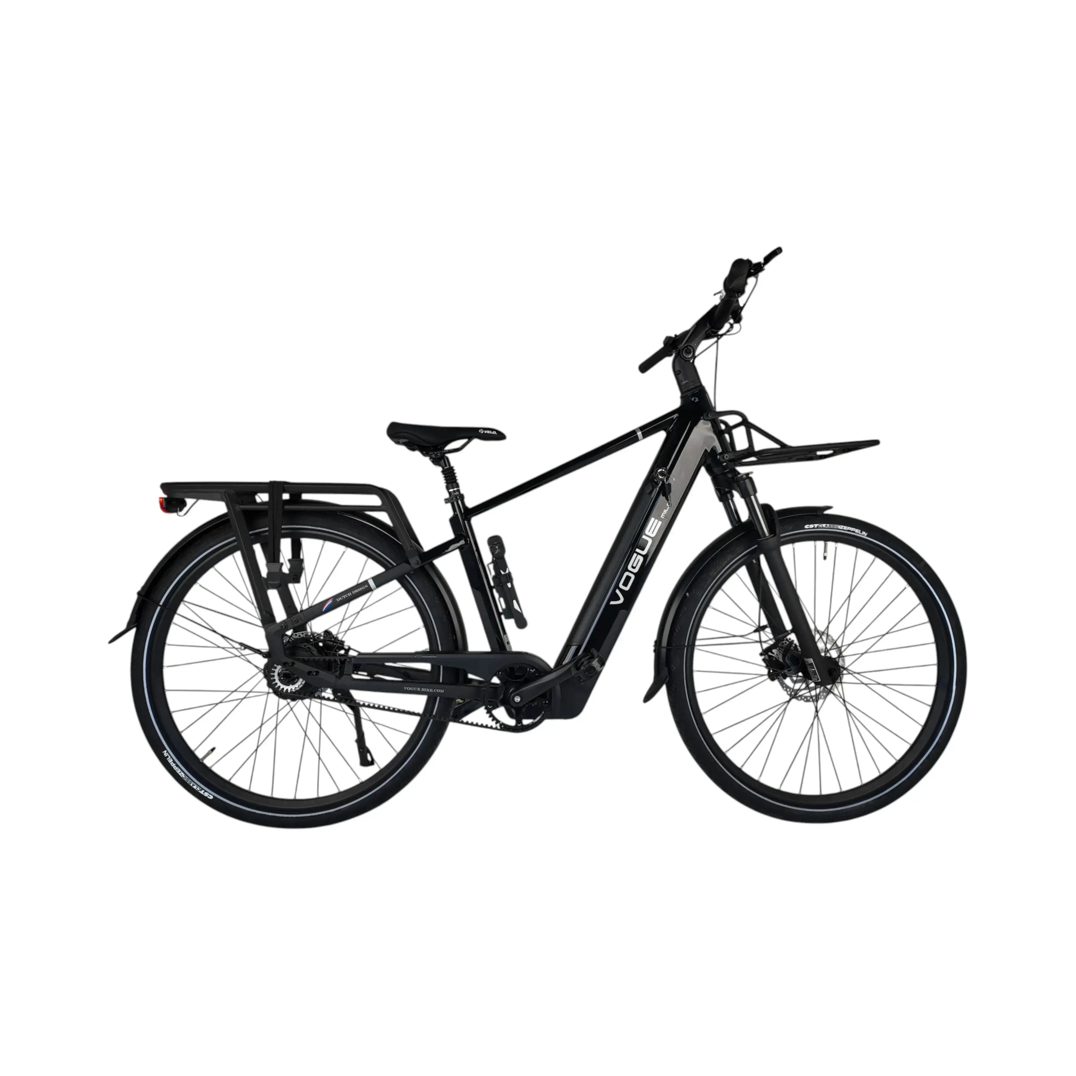 Vogue Milo Man Elektrische Fiets - Shiny Black - 47 cm - AE-trading
