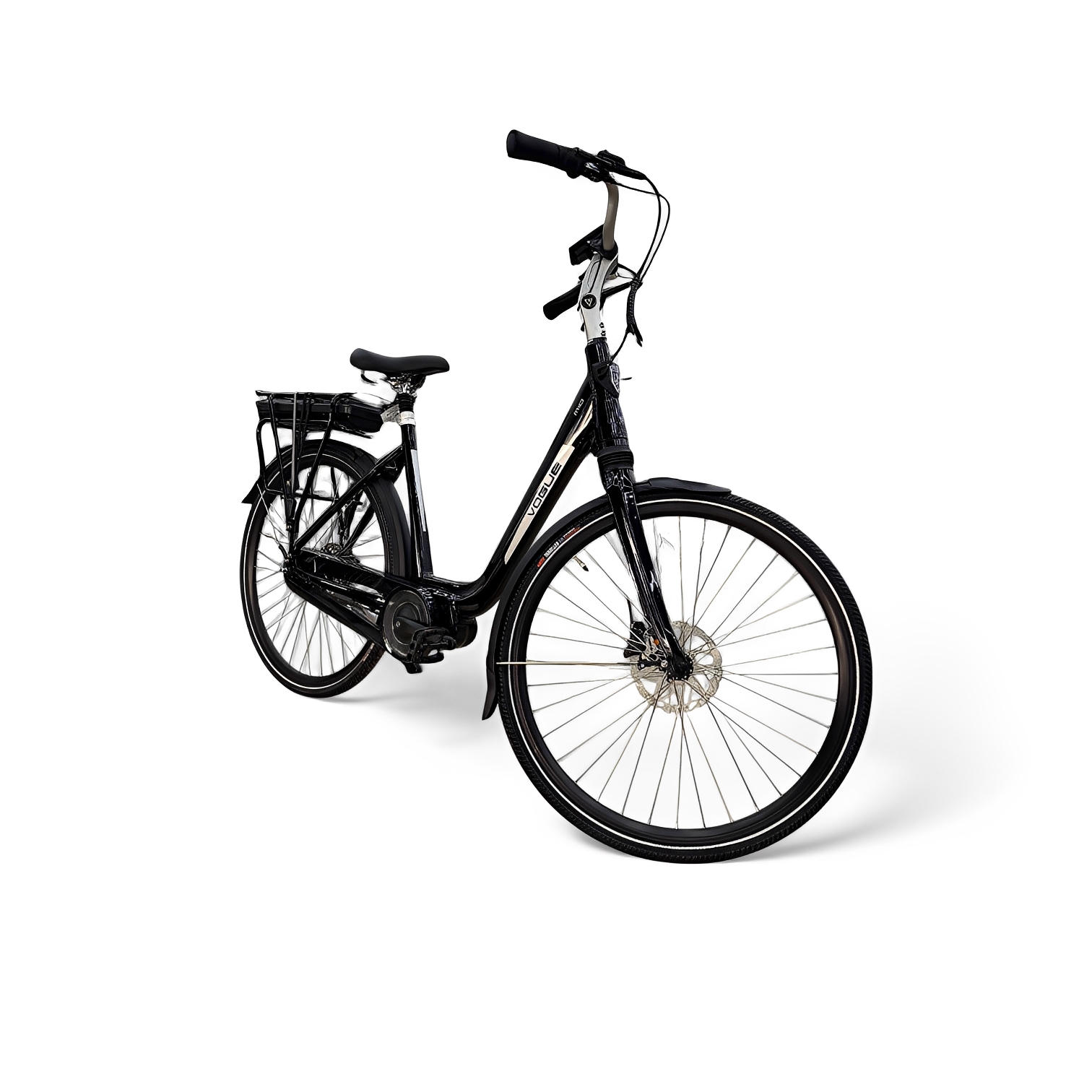 Vogue Mio 8SP Elektrische Fiets E-bike met Hydraulische Remmen 13Ah 36V 468Wh 51cm - Glans Zwart - AE-trading