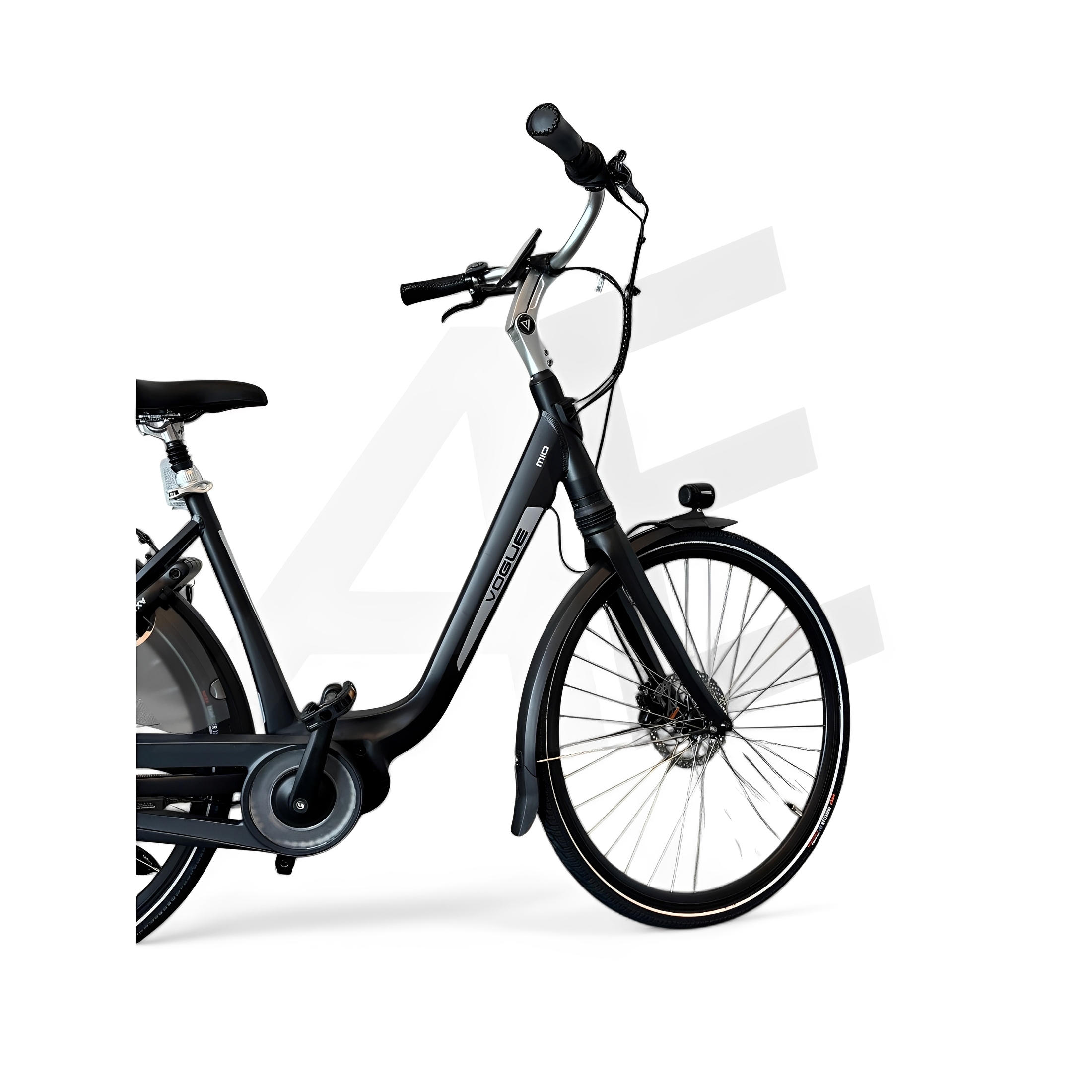 Vogue Mio 8SP Elektrische Fiets E-bike met Hydraulische Remmen 13Ah 36V 468Wh 46cm - Mat Zwart - AE-trading