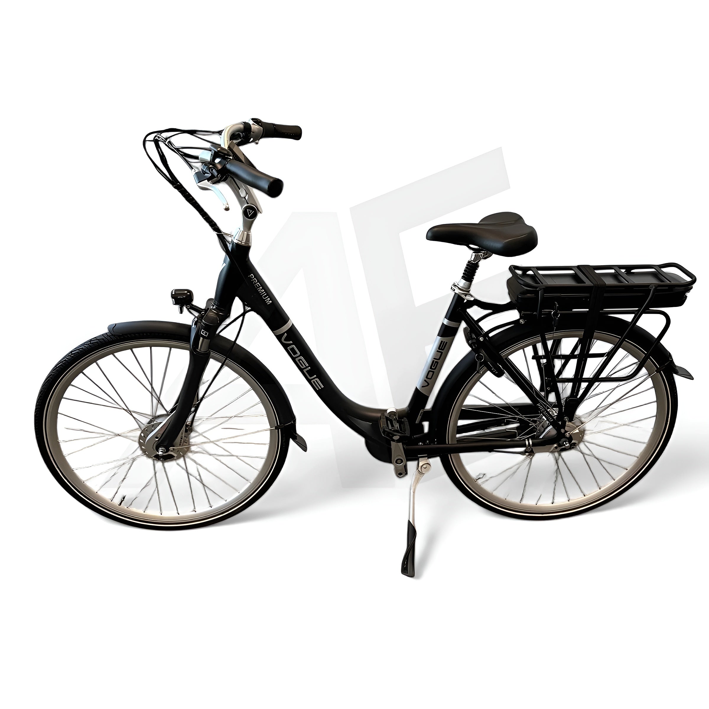 Vogue Premium Elektrische Fiets 7SP 53cm Lage Instap - Mat Zwart