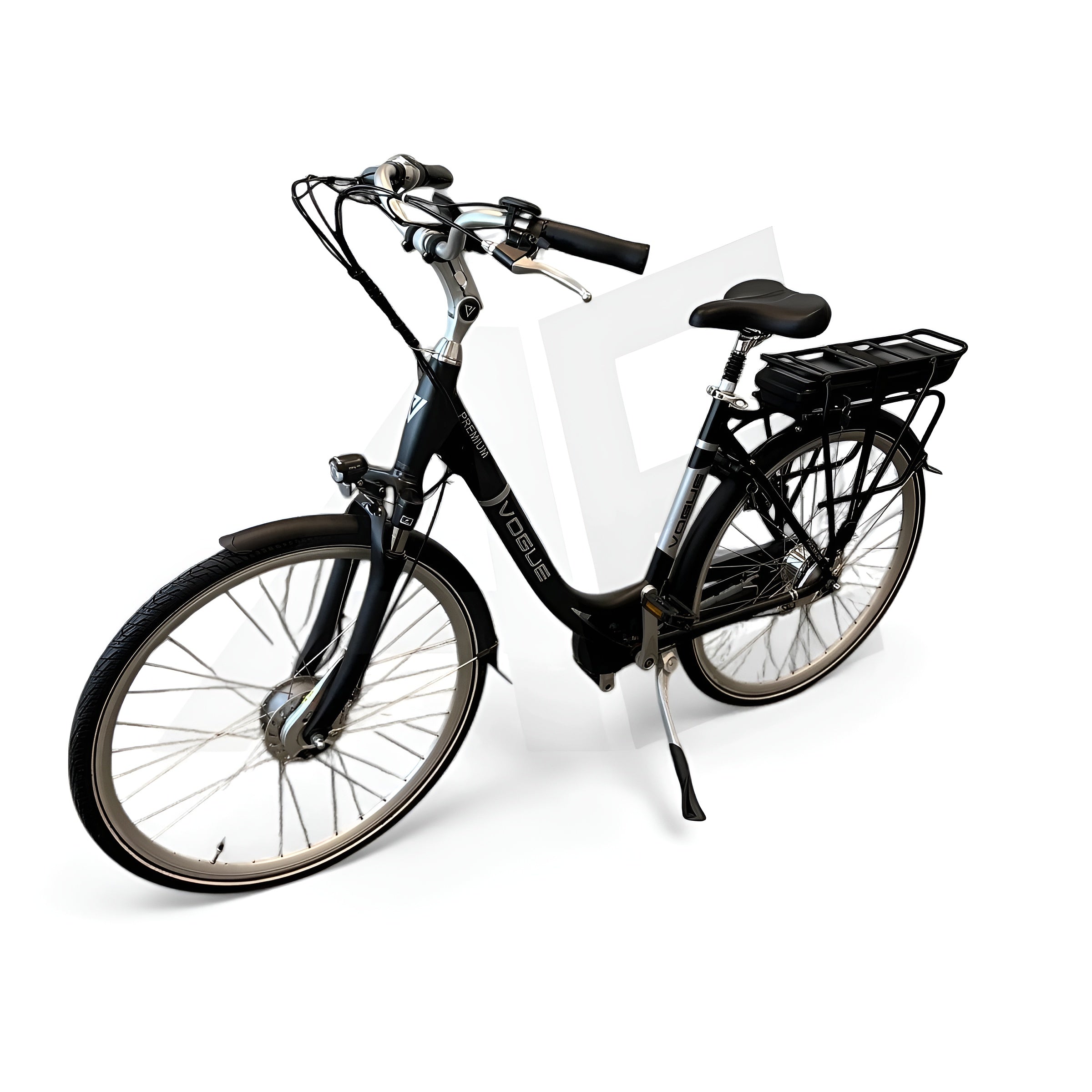 Vogue Premium Elektrische Fiets 7SP 53cm Lage Instap - Mat Zwart