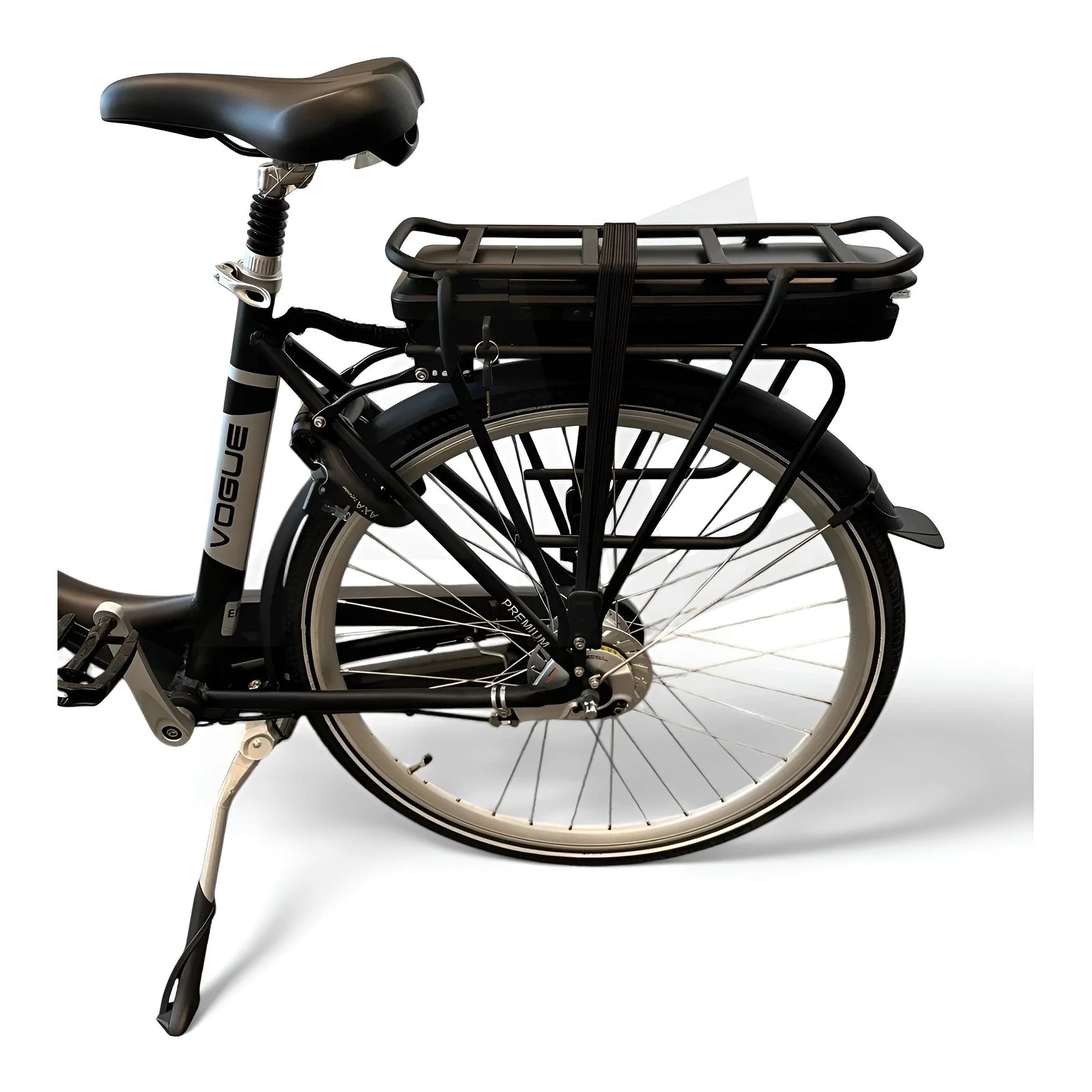 Vogue Premium Elektrische Fiets - Mat Zwart - 53 cm - Lage Instap - AE-trading