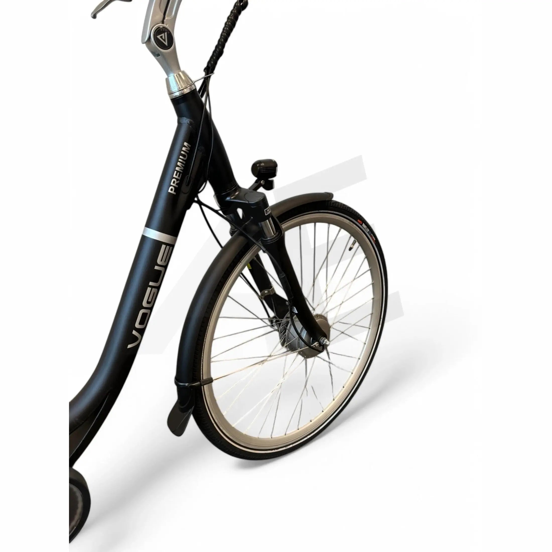 Vogue Premium Elektrische Fiets - Mat Zwart - 53 cm - Lage Instap - AE-trading