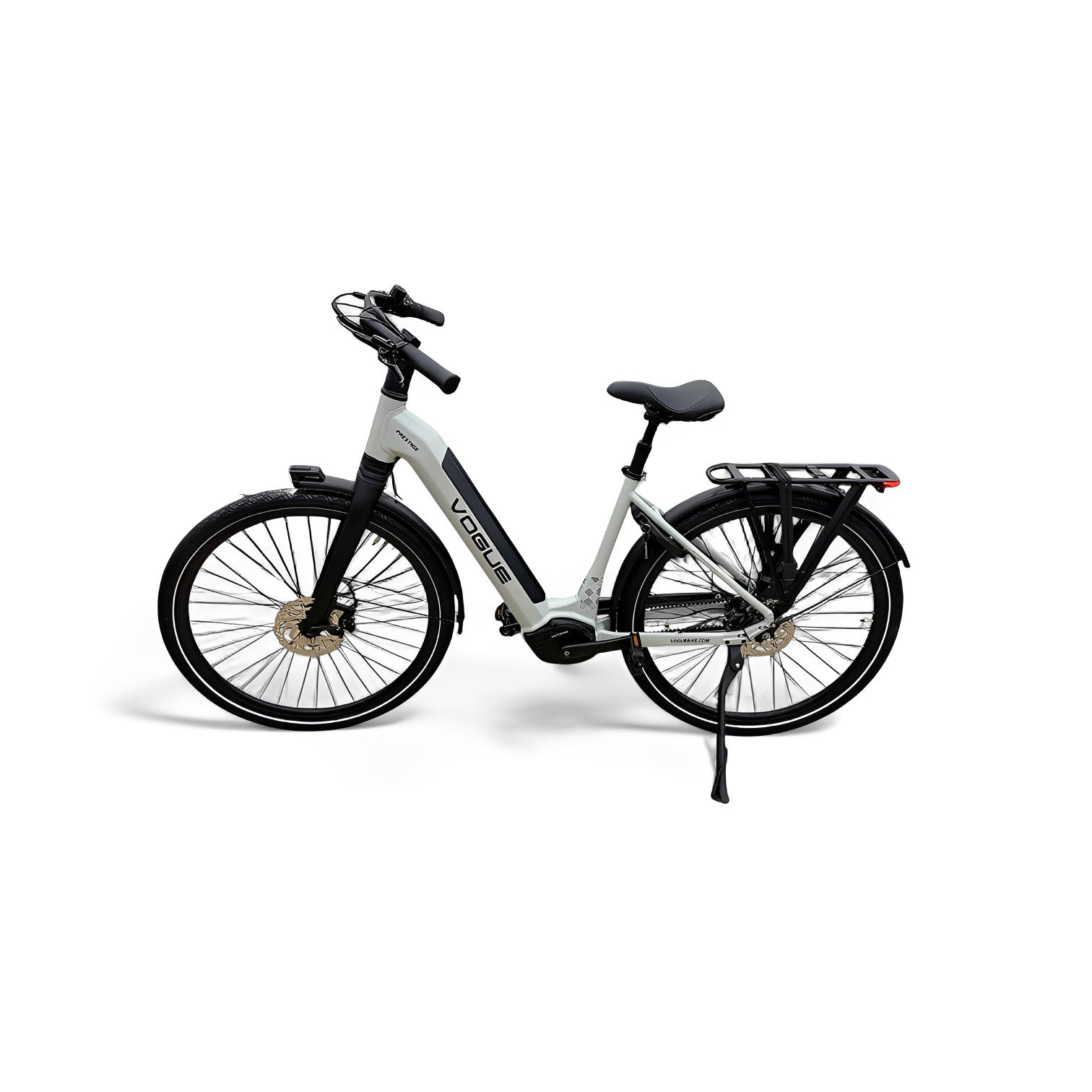 Vogue Prestige – Elektrische Unisex Elektrische Fiets 28 inch – 48 cm – MOTINOVA Middenmotor 80Nm – V-Snaar Aandrijving – 14,5Ah Accu – Mat Cool Grey - AE-trading