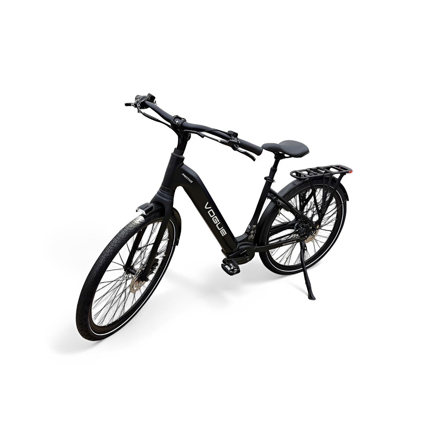 Vogue Prestige – Elektrische Unisex Elektrische Fiets 28 inch – 48 cm – MOTINOVA Middenmotor 80Nm – V-Snaar Aandrijving – 14,5Ah Accu – Mat Zwart - AE-trading