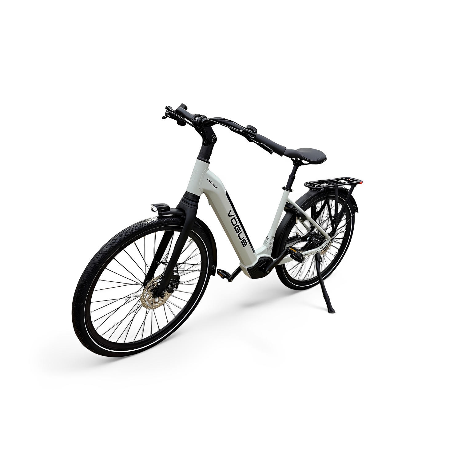 Vogue Prestige – Elektrische Unisex Elektrische Fiets 28 inch – 48 cm – MOTINOVA Middenmotor 80Nm – V-Snaar Aandrijving – 14,5Ah Accu – Mat Cool Grey - AE-trading