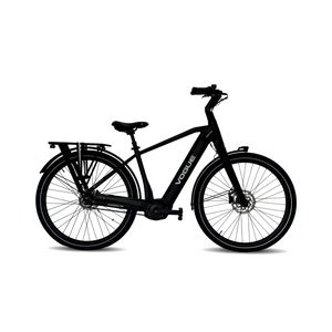 Vogue Prestige – Heren Elektrische Fiets - 28 inch – 48 cm – MOTINOVA Middenmotor 80Nm – V-Snaar Aandrijving – 14,5Ah Accu – Mat Zwart