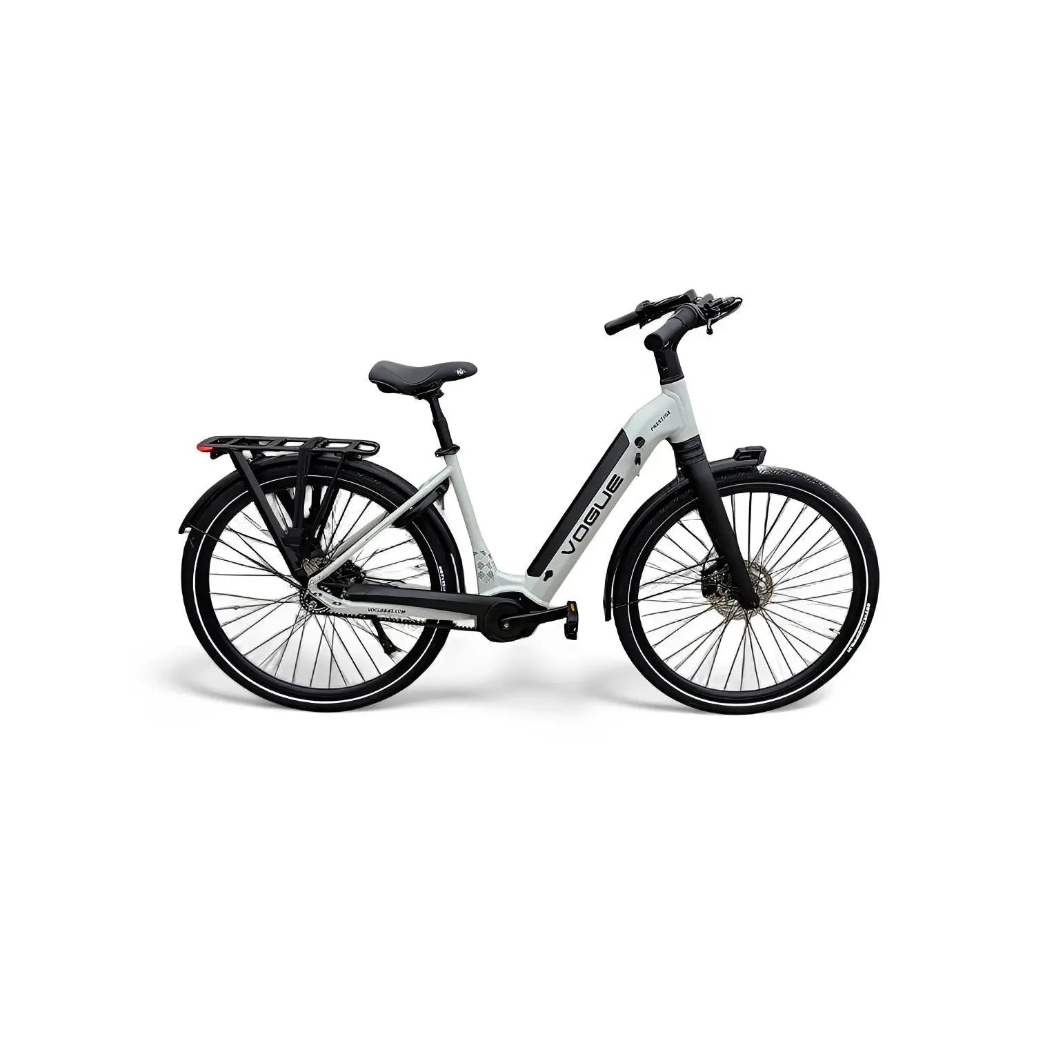 Vogue Prestige – Elektrische Unisex Elektrische Fiets 28 inch – 48 cm – MOTINOVA Middenmotor 80Nm – V-Snaar Aandrijving – 14,5Ah Accu – Mat Cool Grey - AE-trading