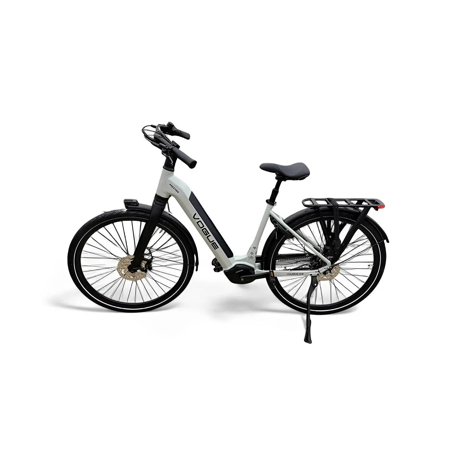 Vogue Prestige – Elektrische Unisex Elektrische Fiets 28 inch – 48 cm – MOTINOVA Middenmotor 80Nm – V-Snaar Aandrijving – 14,5Ah Accu – Mat Cool Grey - AE-trading