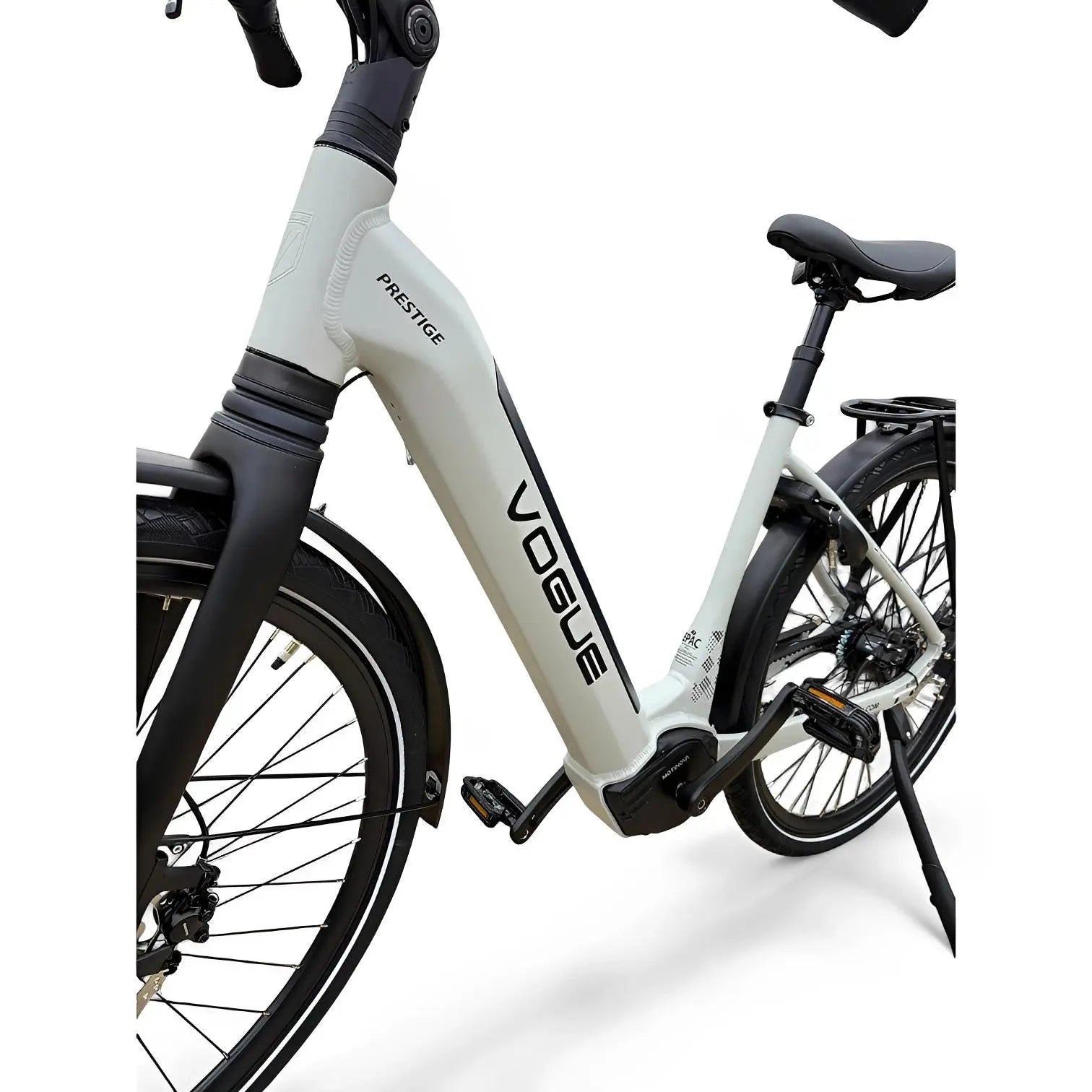 Vogue Prestige – Elektrische Unisex Elektrische Fiets 28 inch – 48 cm – MOTINOVA Middenmotor 80Nm – V-Snaar Aandrijving – 14,5Ah Accu – Mat Cool Grey - AE-trading