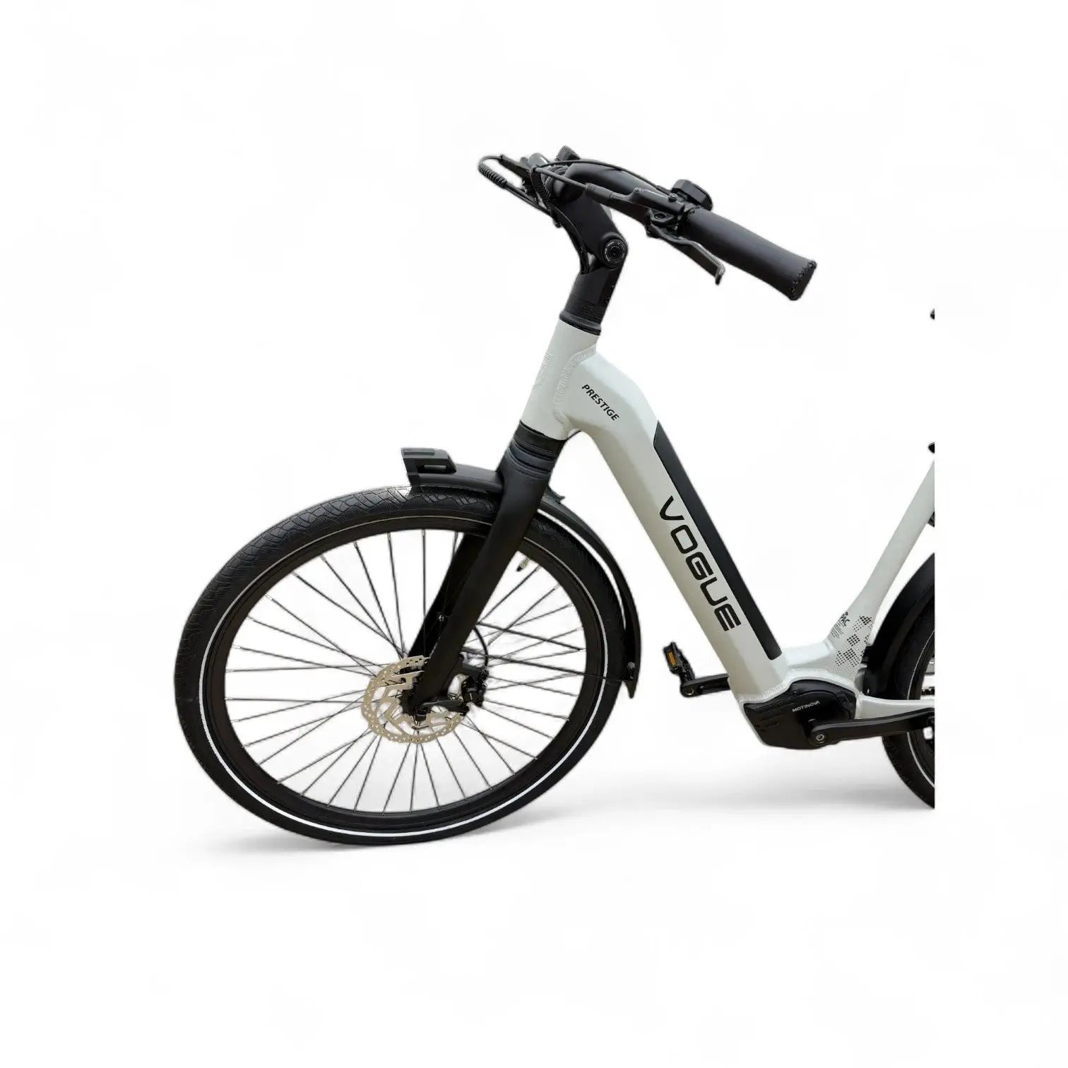 Vogue Prestige – Elektrische Unisex Elektrische Fiets - 28 inch – 48 cm – MOTINOVA Middenmotor 80Nm – V-Snaar Aandrijving – 14,5Ah Accu – Fashion Grey - AE-trading