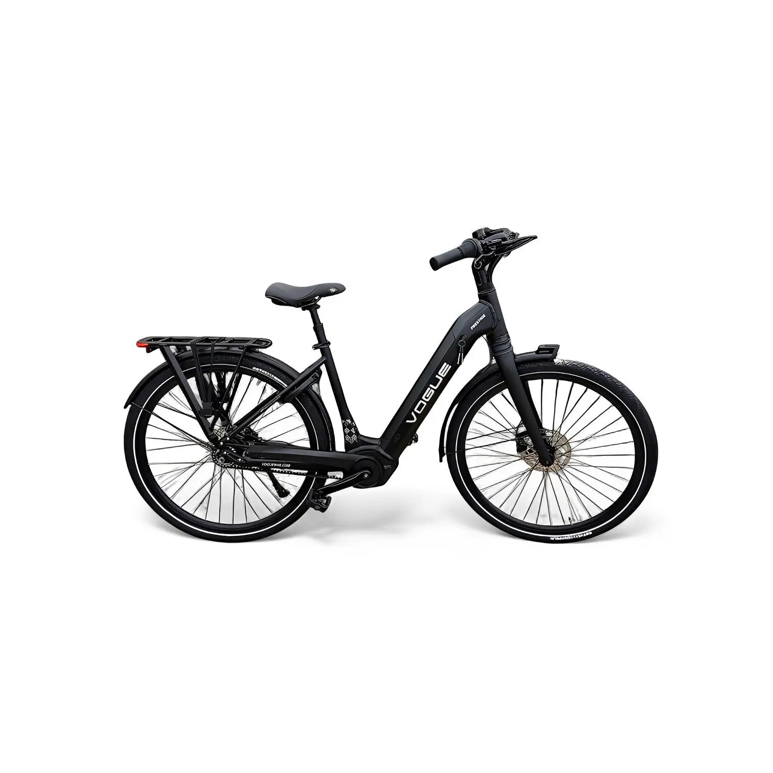 Vogue Prestige – Elektrische Unisex Elektrische Fiets 28 inch – 48 cm – MOTINOVA Middenmotor 80Nm – V-Snaar Aandrijving – 14,5Ah Accu – Mat Zwart - AE-trading