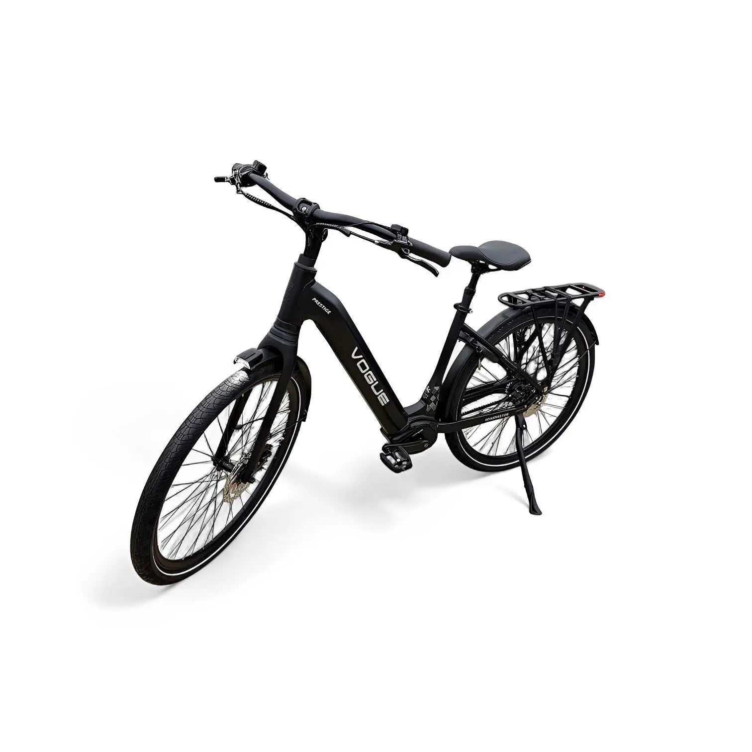 Vogue Prestige – Elektrische Unisex Elektrische Fiets 28 inch – 48 cm – MOTINOVA Middenmotor 80Nm – V-Snaar Aandrijving – 14,5Ah Accu – Mat Zwart - AE-trading