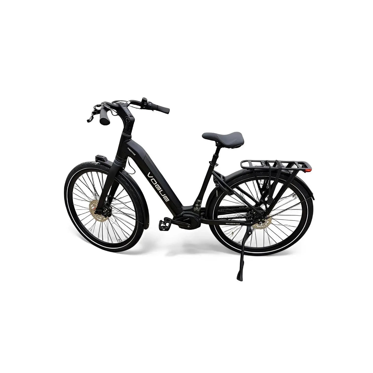 Vogue Prestige – Elektrische Unisex Elektrische Fiets 28 inch – 48 cm – MOTINOVA Middenmotor 80Nm – V-Snaar Aandrijving – 14,5Ah Accu – Mat Zwart - AE-trading