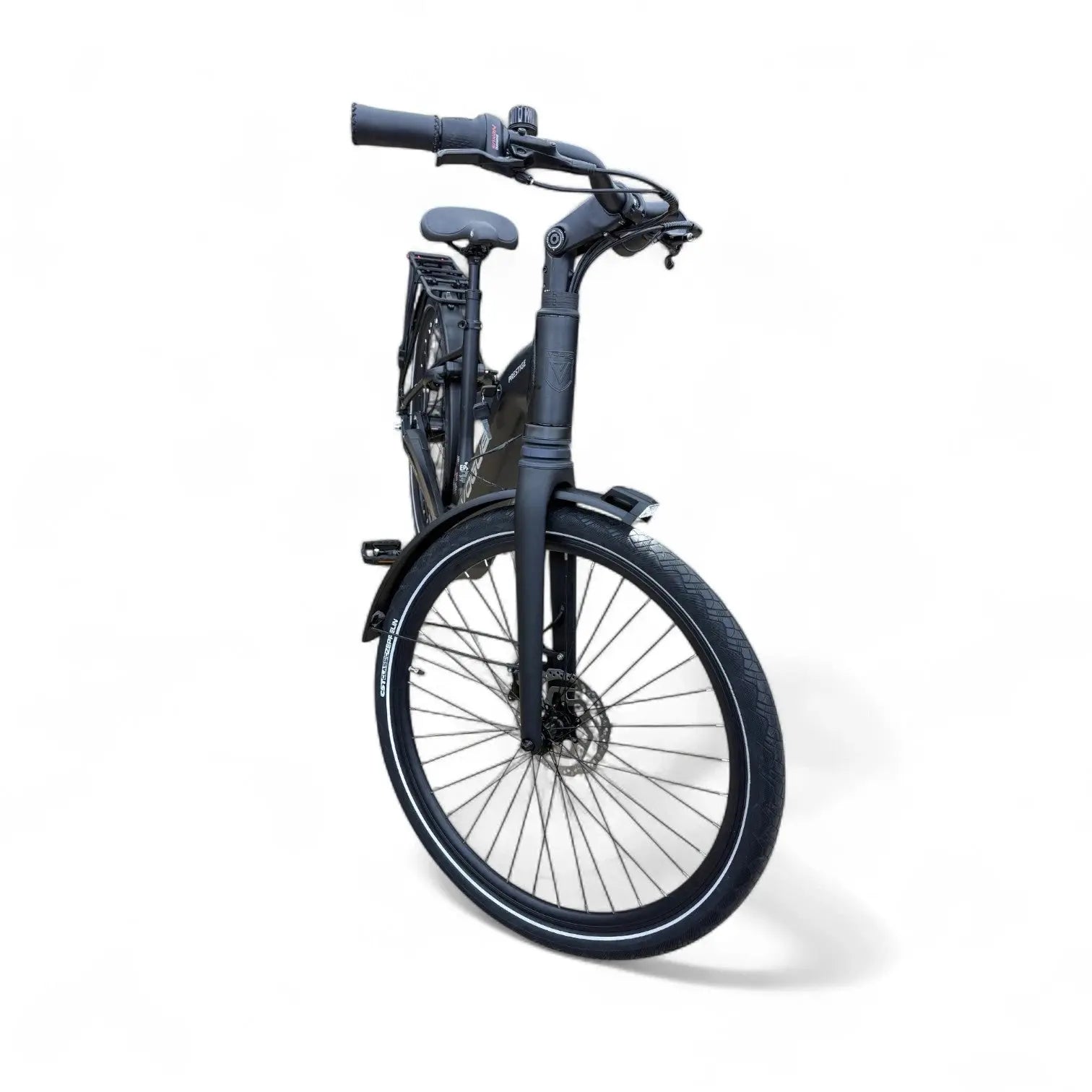 Vogue Prestige – Elektrische Unisex Elektrische Fiets 28 inch – 48 cm – MOTINOVA Middenmotor 80Nm – V-Snaar Aandrijving – 14,5Ah Accu – Mat Zwart - AE-trading