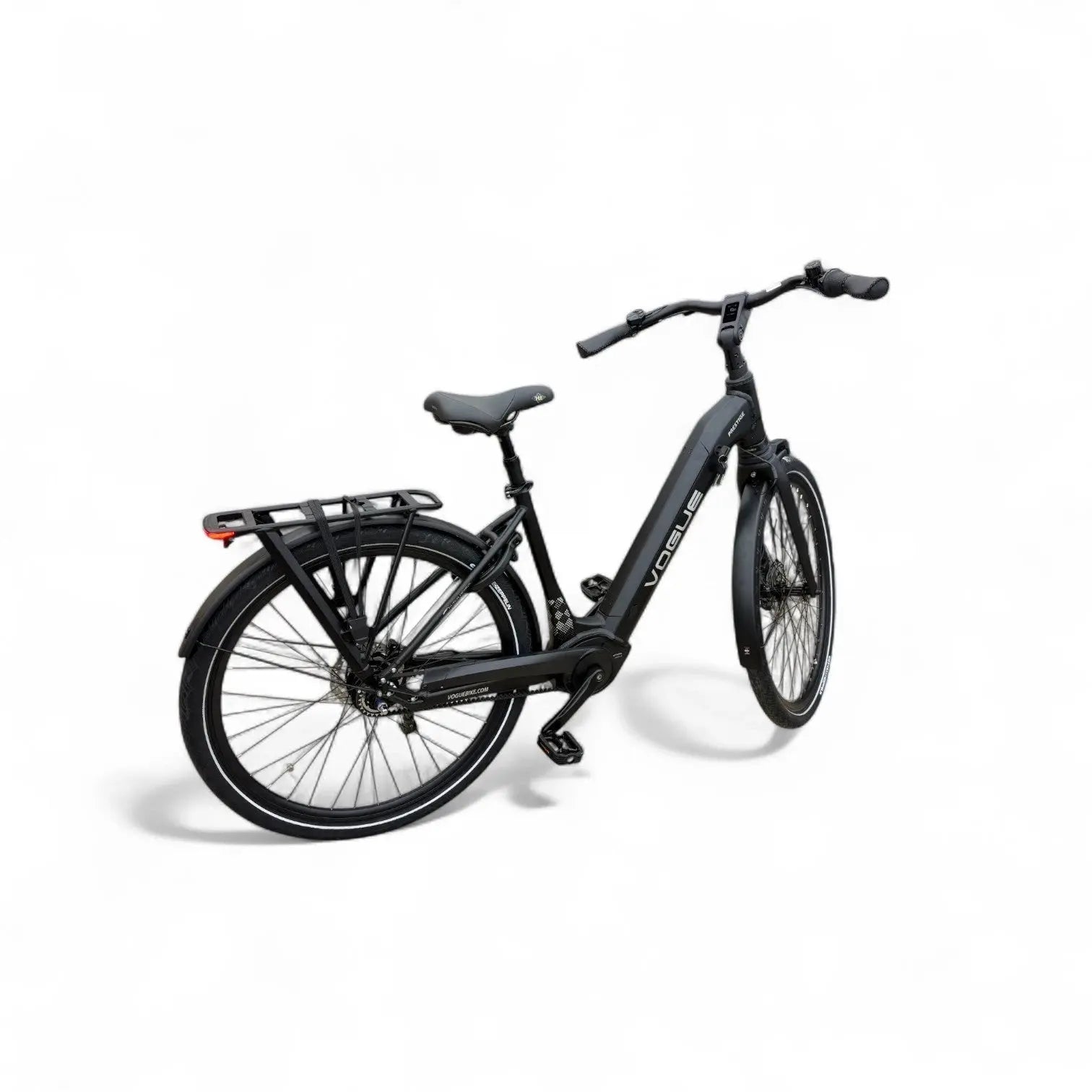 Vogue Prestige – Elektrische Unisex Elektrische Fiets 28 inch – 48 cm – MOTINOVA Middenmotor 80Nm – V-Snaar Aandrijving – 14,5Ah Accu – Mat Zwart - AE-trading