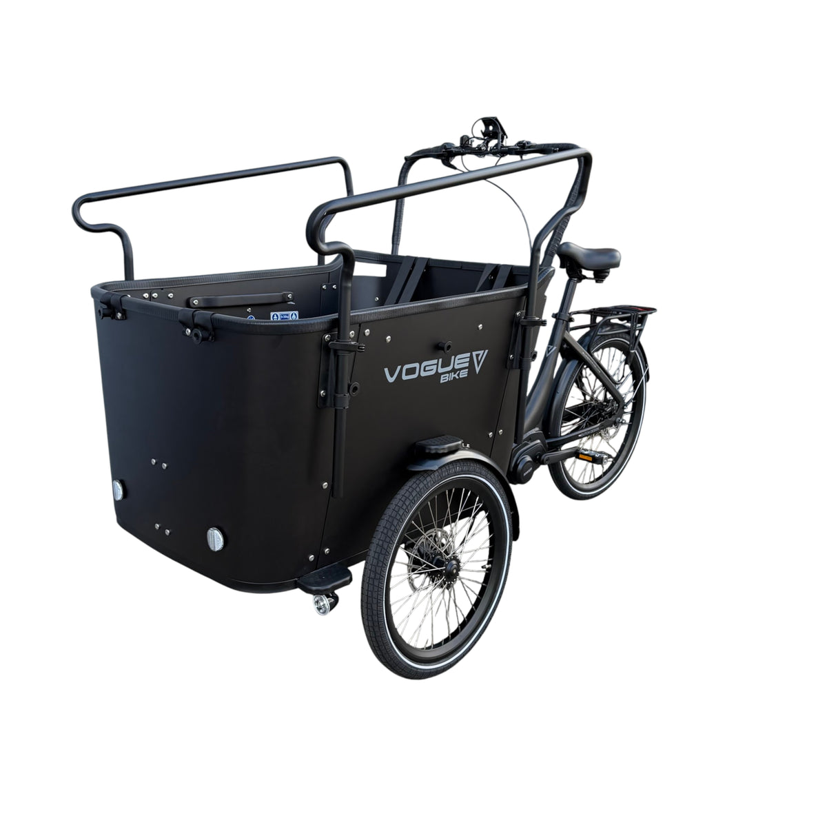 Vogue Superior Deluxe Elektrische Bakfiets - Mat Zwart - 50 cm - AE-trading
