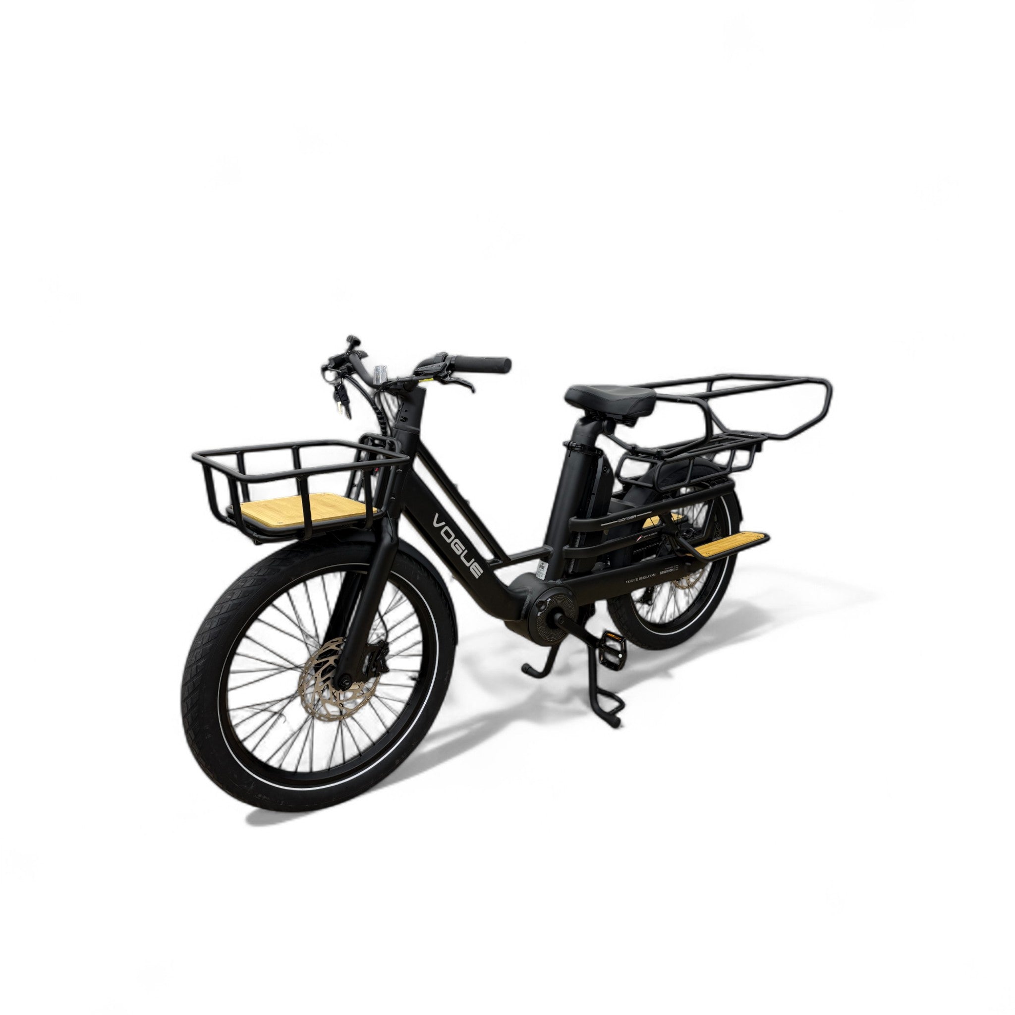 Vogue Wonder Longtail – Elektrische Longtail Bakfiets – Zwart - 24 inch – 180 kg Draagvermogen – Dubbele 48V Accu – Shimano 7 Versnellingen – Hydraulische Remmen - AE-trading