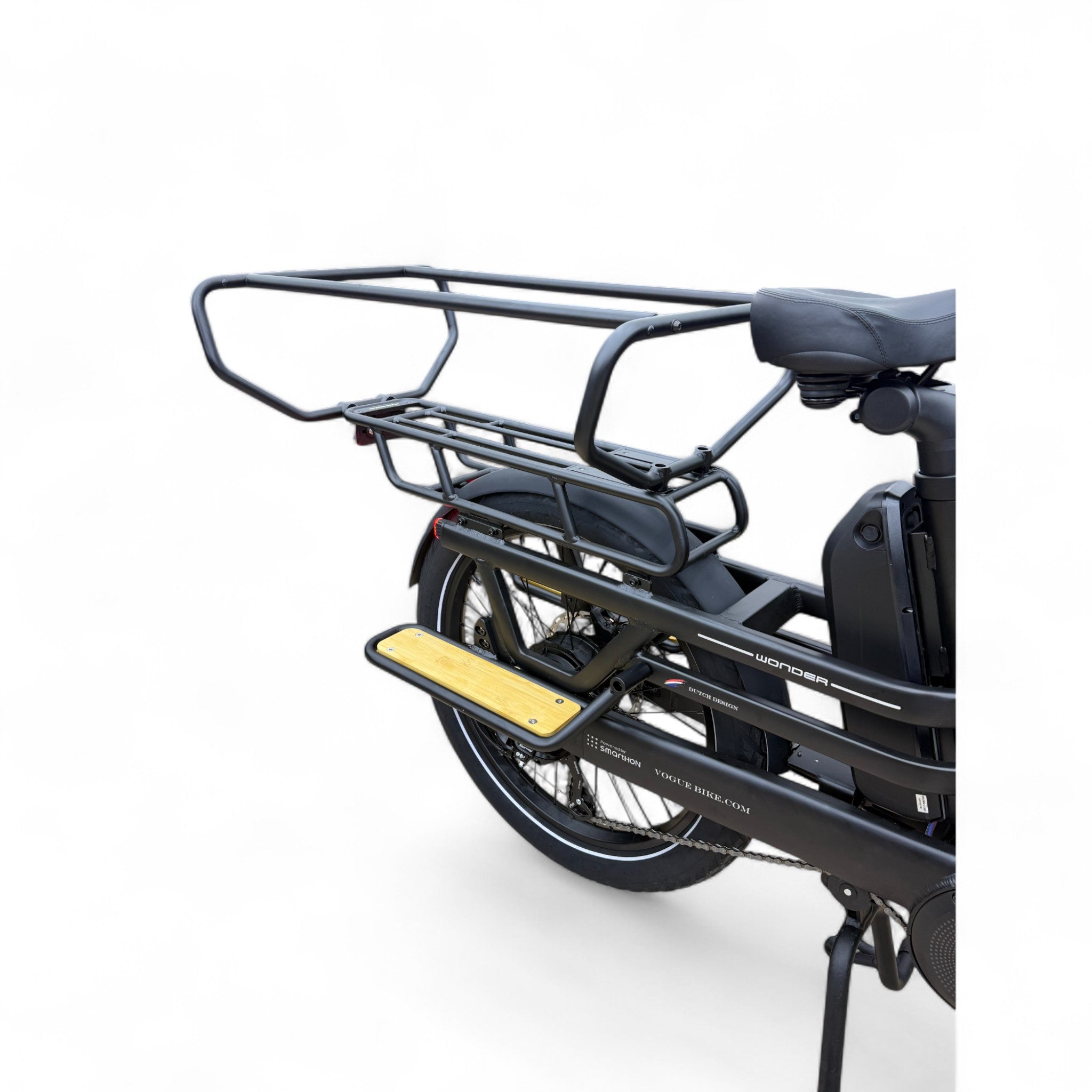 Vogue Wonder Longtail – Elektrische Longtail Bakfiets – Zwart - 24 inch – 180 kg Draagvermogen – Dubbele 48V Accu – Shimano 7 Versnellingen – Hydraulische Remmen - AE-trading