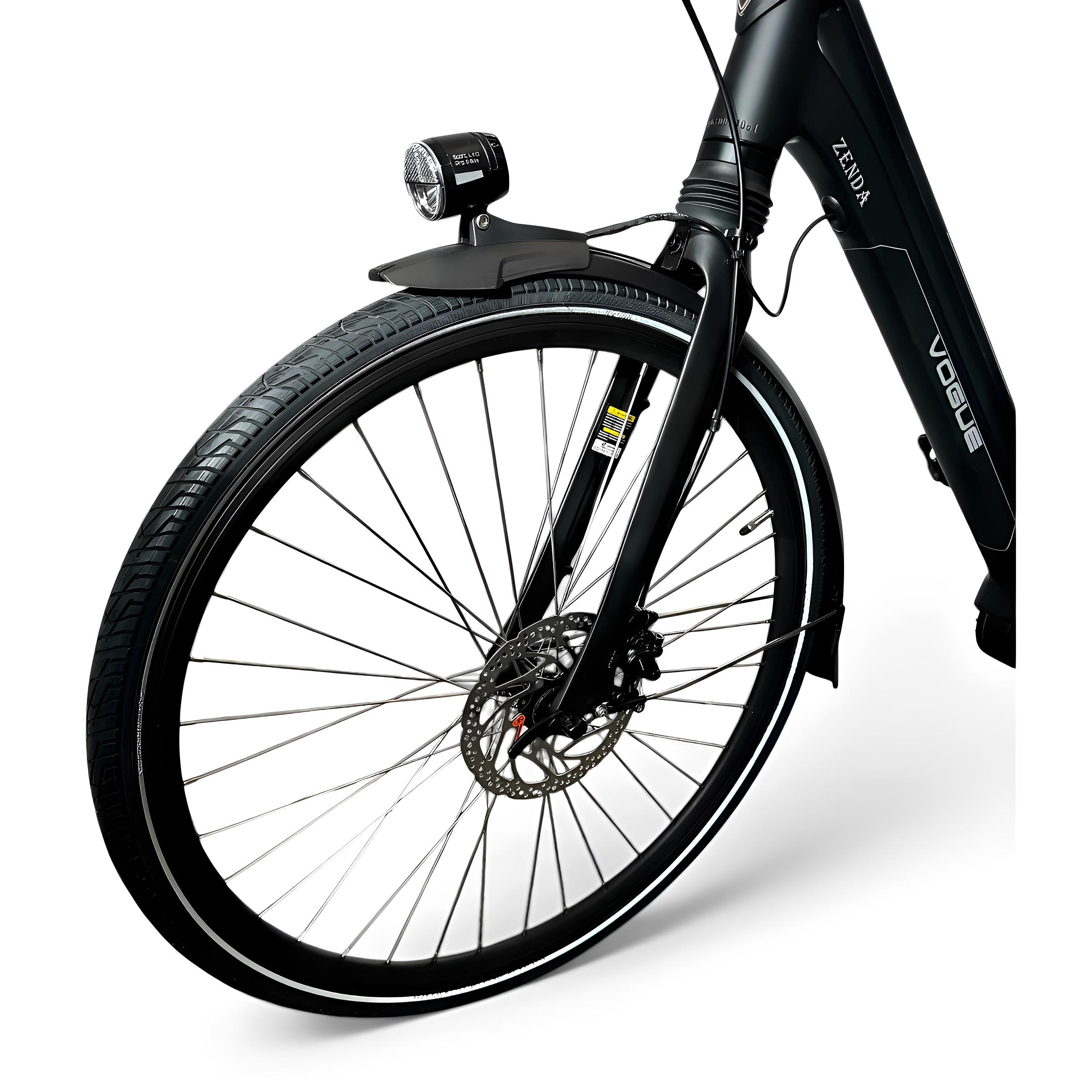 Vogue Zenda Elektrische Fiets E-bike met Hydraulische Remmen 51cm 468Wh 13Ah - Mat Zwart - AE-trading
