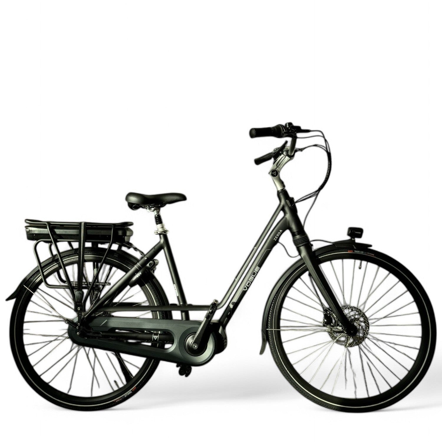 Vogue Zenda Elektrische Fiets E-bike met Hydraulische Remmen 51cm 576Wh 16Ah - Mat Zwart