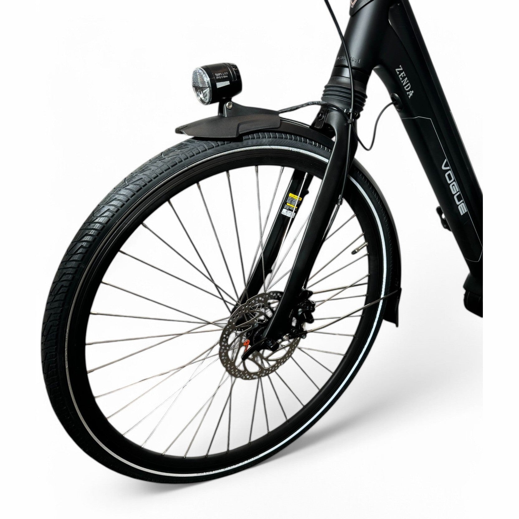 Vogue Zenda Elektrische Fiets E-bike met Hydraulische Remmen 51cm 576Wh 16Ah - Mat Zwart