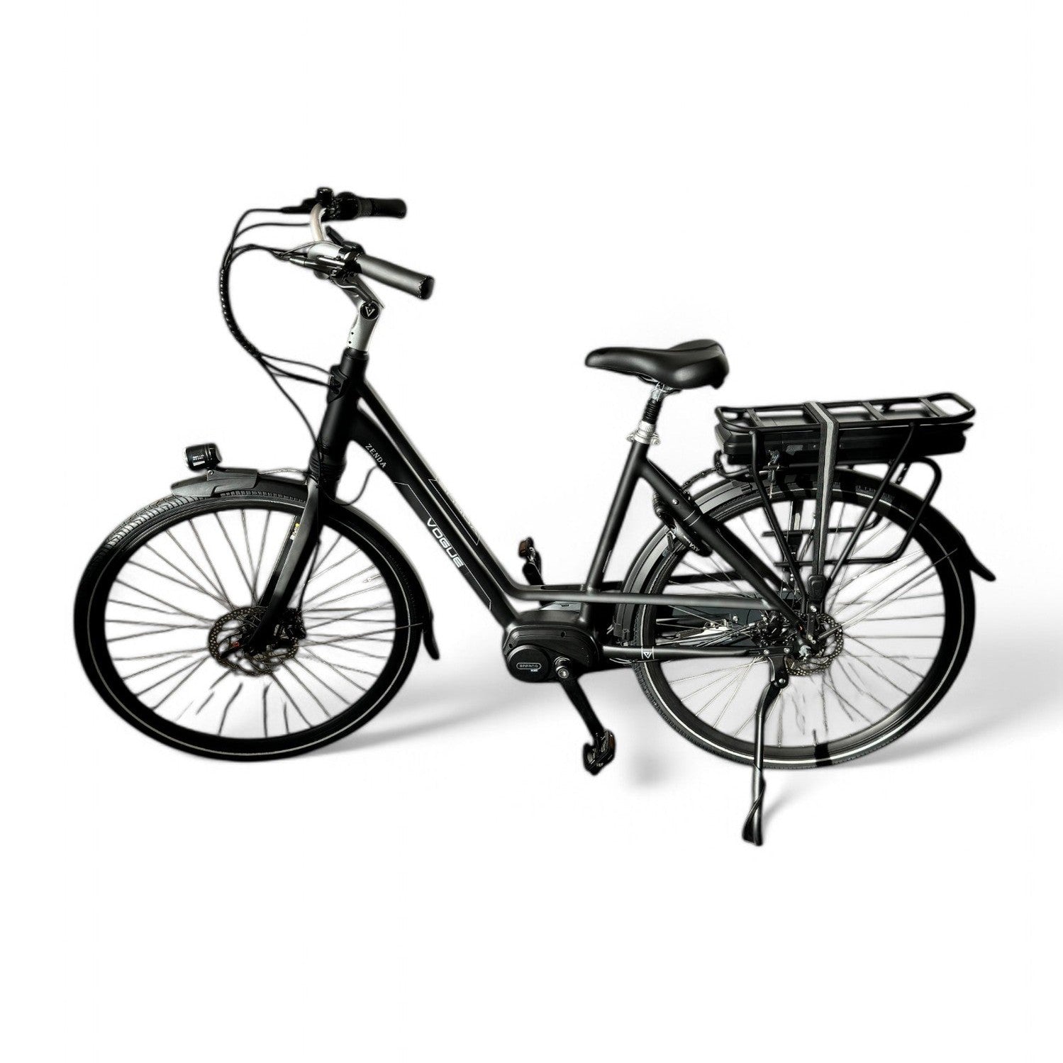 Vogue Zenda Elektrische Fiets E-bike met Hydraulische Remmen 51cm 576Wh 16Ah - Mat Zwart