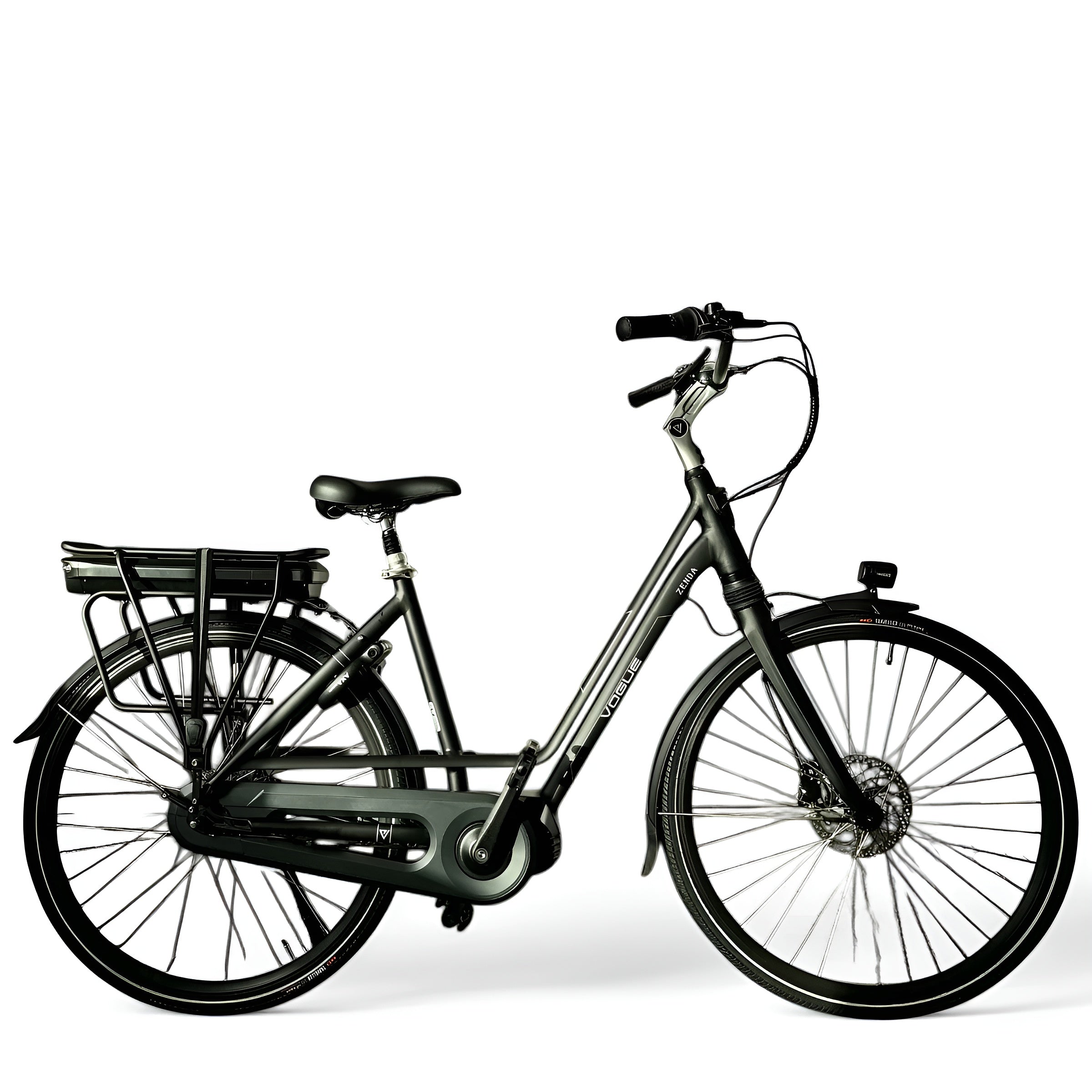 Vogue Zenda Elektrische Fiets E-bike met Hydraulische Remmen 51cm 468Wh 13Ah - Mat Zwart