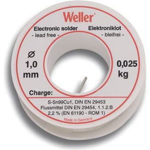 Weller soldeer loodvrij EL99 1mm 100gr - AE-trading