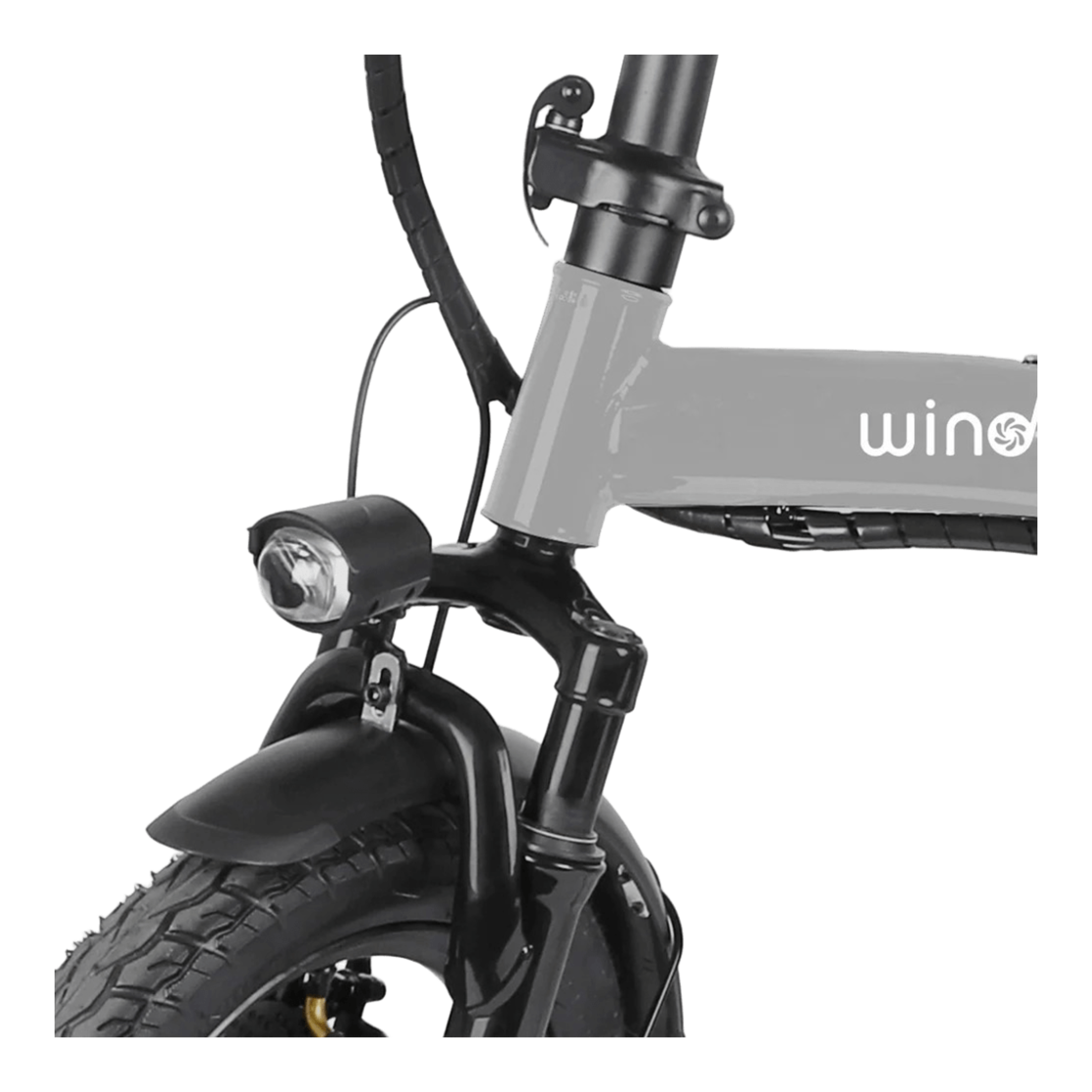 Windgoo B22 - Elektrische Fatbike-Vouwfiets - Lichtgrijs - 14 inch - 120 kg Draagvermogen - Accu 42V 6Ah - 250W Motor - Dubbele Schijfremmen