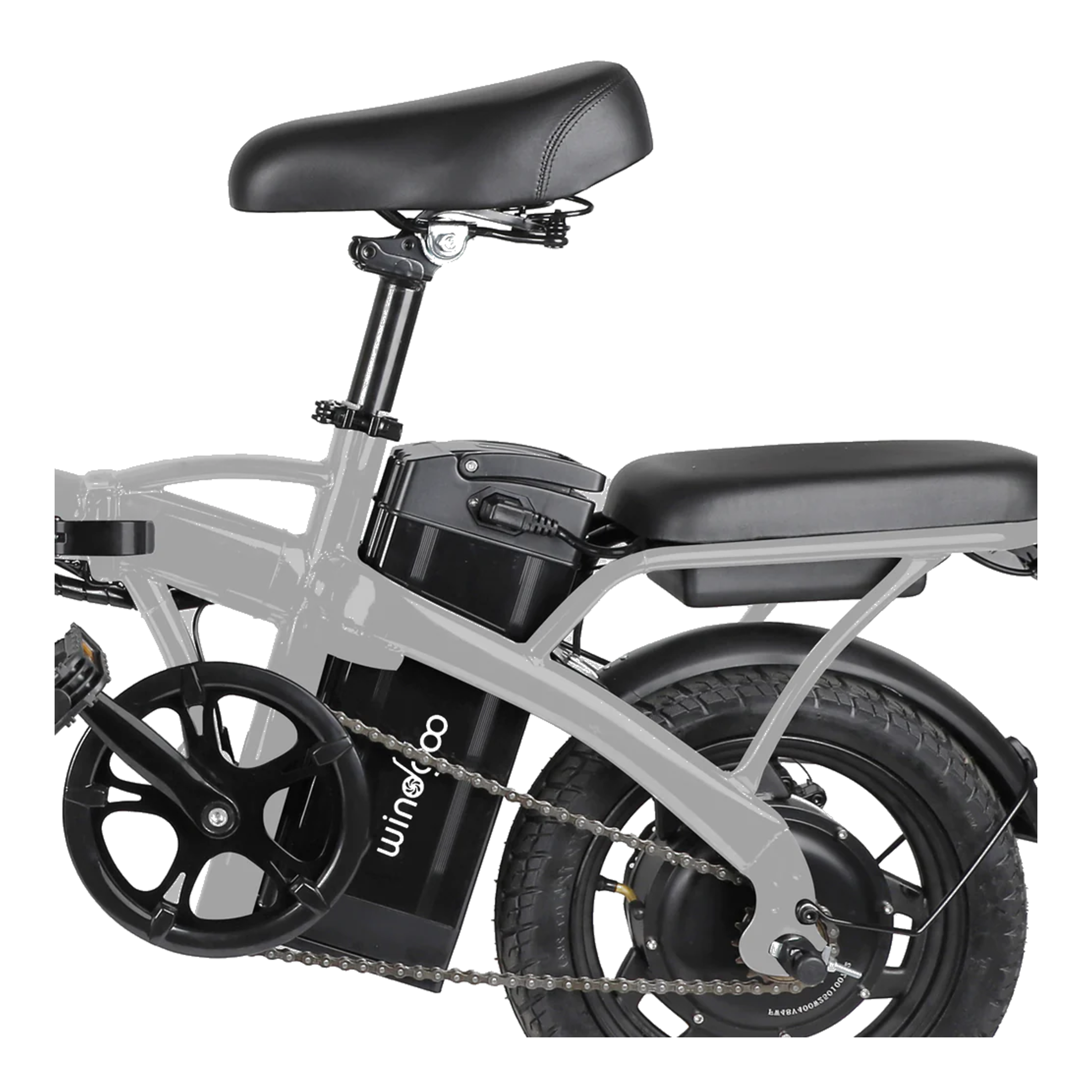 Windgoo B22 - Elektrische Fatbike-Vouwfiets - Lichtgrijs - 14 inch - 120 kg Draagvermogen - Accu 42V 6Ah - 250W Motor - Dubbele Schijfremmen