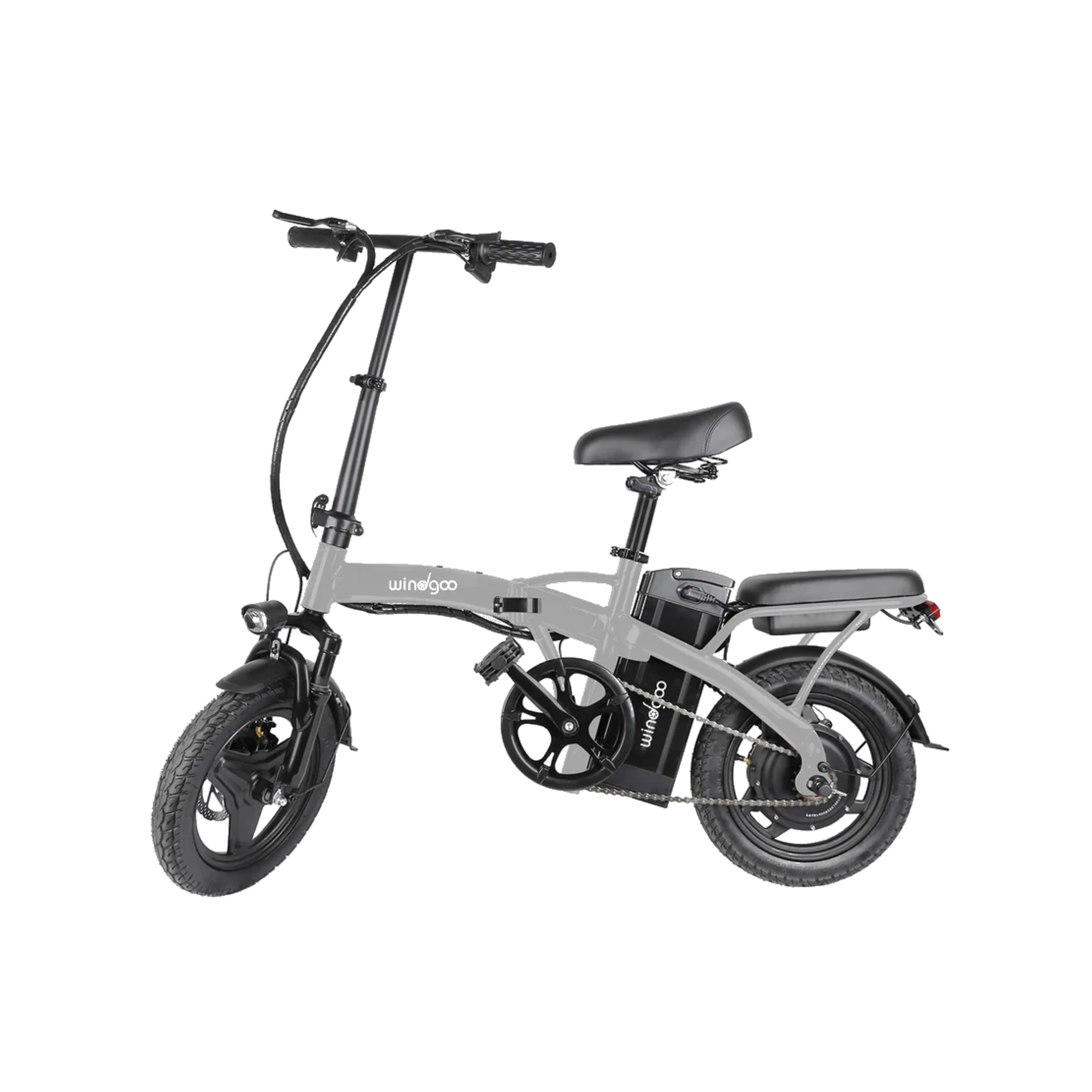 Windgoo B22 - Elektrische Fatbike-Vouwfiets - Lichtgrijs - 14 inch - 120 kg Draagvermogen - Accu 42V 6Ah - 250W Motor - Dubbele Schijfremmen