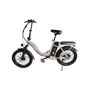 Windgoo E20 - Elektrische Fatbike-Vouwfiets - Crème - 20x3 inch - 120 kg Draagvermogen - Accu 450Wh 36V, 12.5Ah - 250W Motor - 7 Shimano Versnellingen - Dubbele Schijfremmen