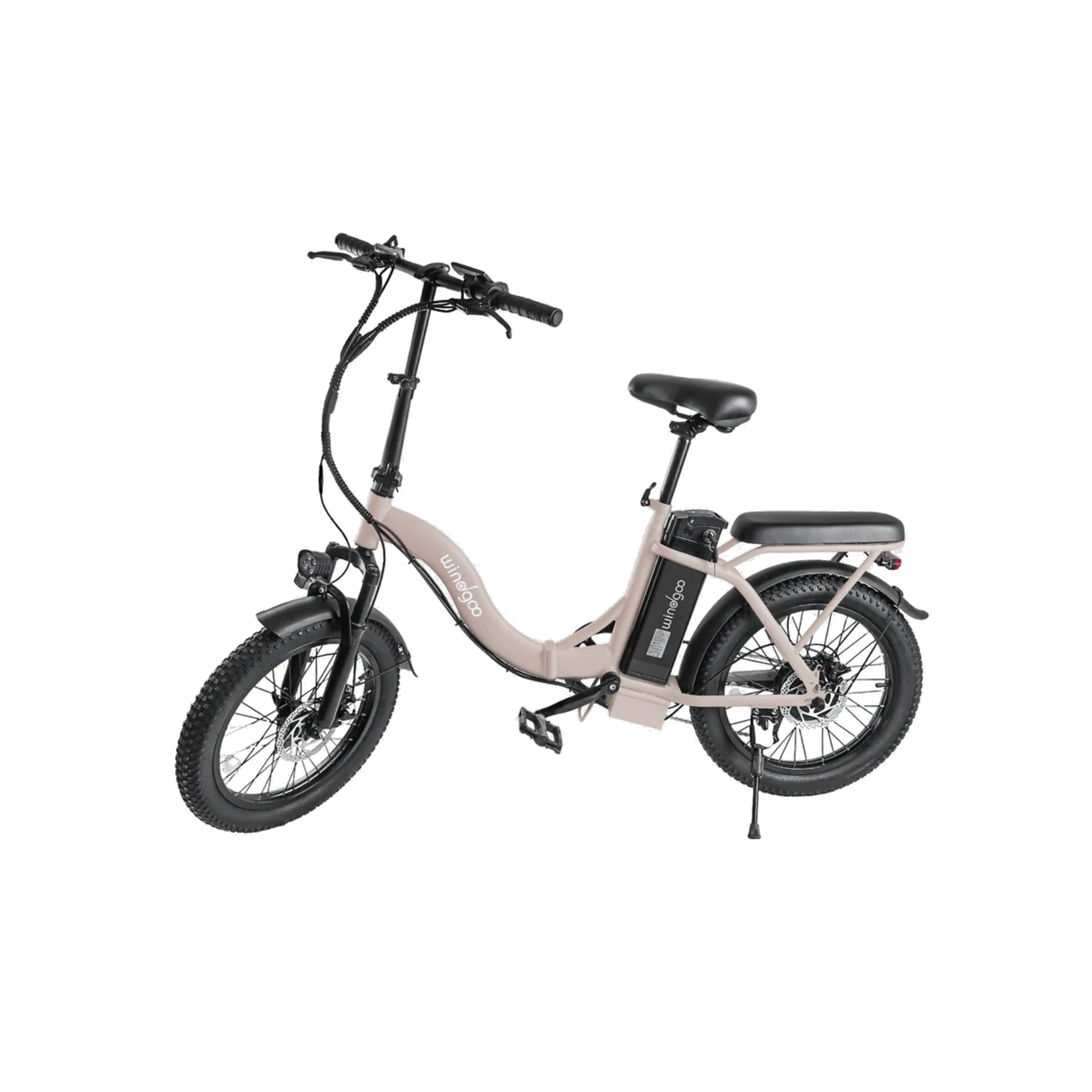 Windgoo E20 - Elektrische Fatbike-Vouwfiets - Crème - 20x3 inch - 120 kg Draagvermogen - Accu 450Wh 36V, 12.5Ah - 250W Motor - 7 Shimano Versnellingen - Dubbele Schijfremmen