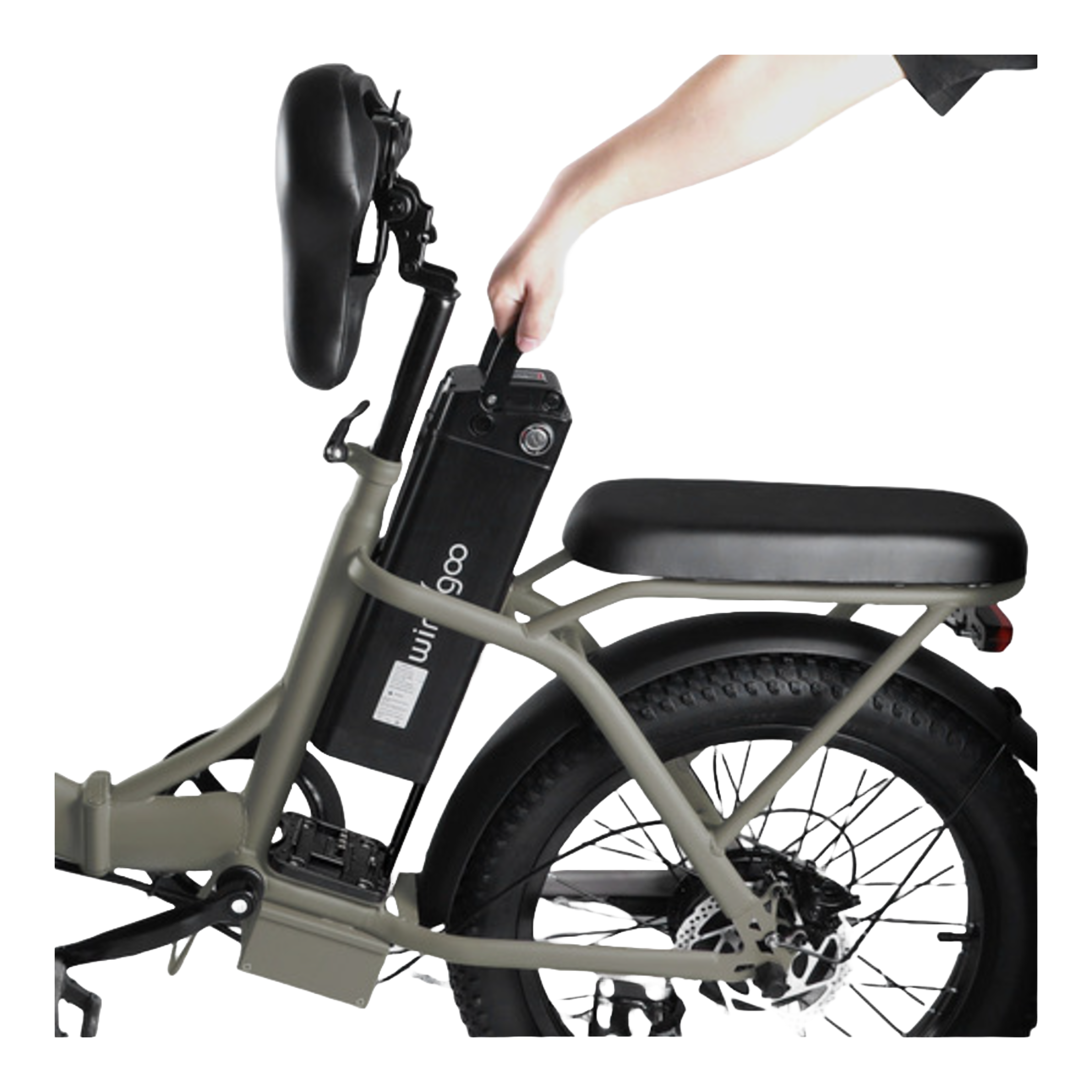 Windgoo E20 - Elektrische Fatbike-Vouwfiets - Donkerbruin - 20x3 inch - 120 kg Draagvermogen - Accu 450Wh 36V, 12.5Ah - 250W Motor - 7 Shimano Versnellingen - Dubbele Schijfremmen