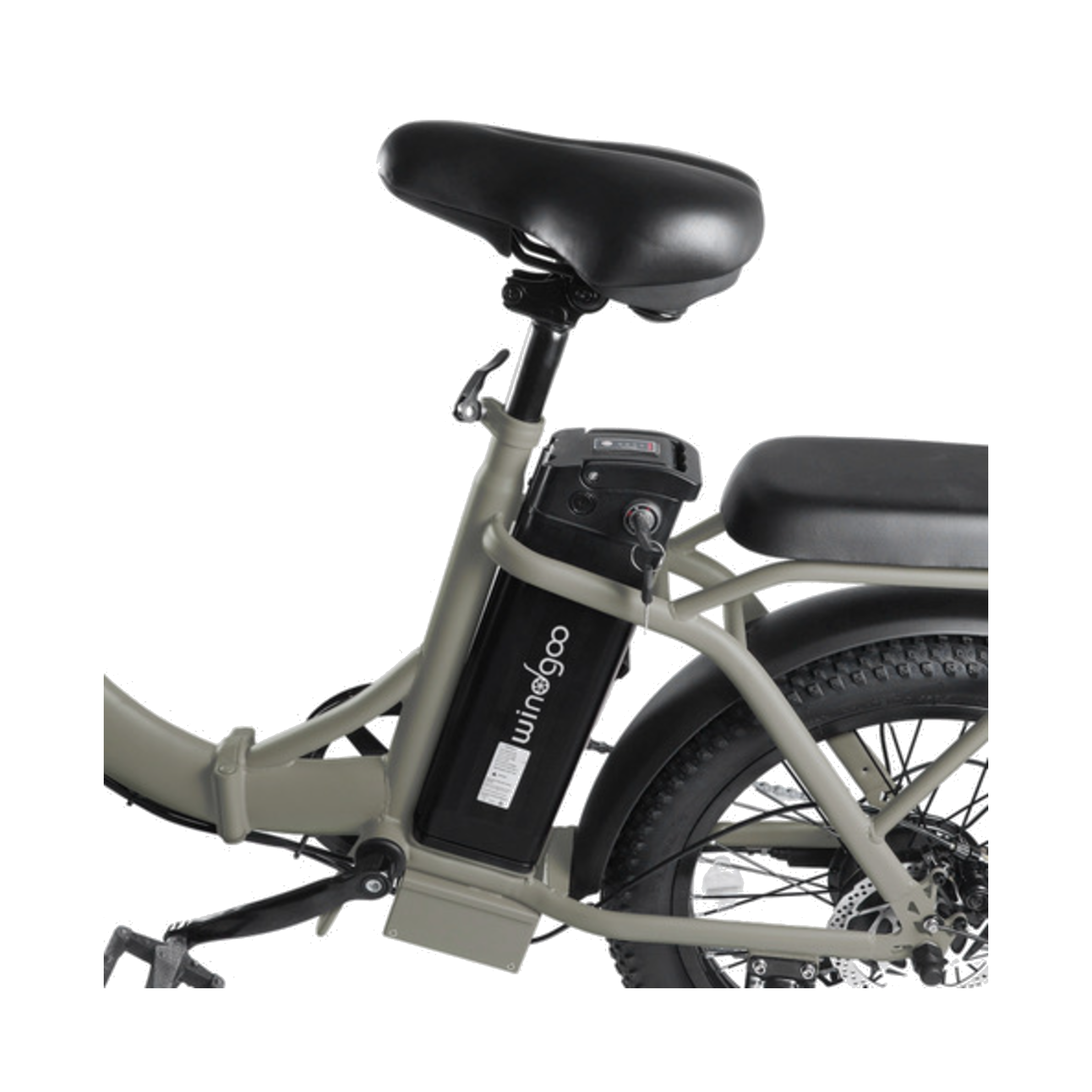 Windgoo E20 - Elektrische Fatbike-Vouwfiets - Donkerbruin - 20x3 inch - 120 kg Draagvermogen - Accu 450Wh 36V, 12.5Ah - 250W Motor - 7 Shimano Versnellingen - Dubbele Schijfremmen