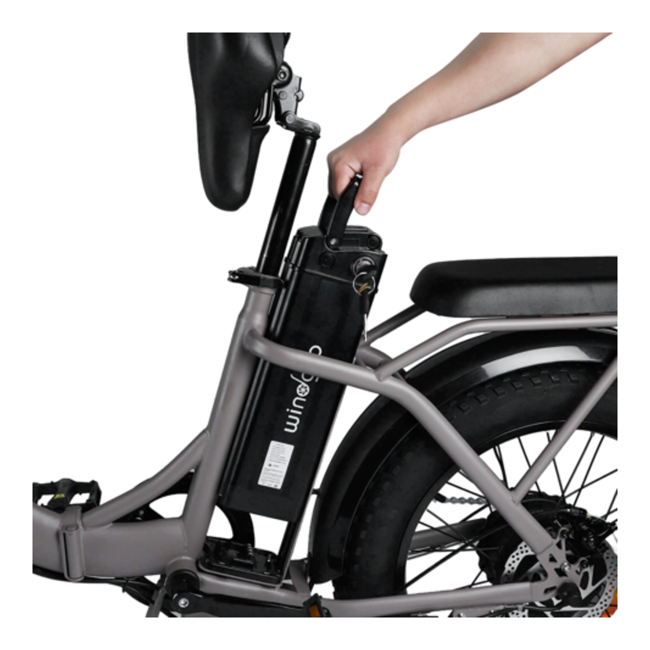 Windgoo E20 Pro - Elektrische Fatbike-Vouwfiets - Beige - 20x4 inch - 120 kg Draagvermogen - Accu 450Wh 48V, 12.5Ah - 250W Motor - 7 Shimano Versnellingen - Dubbele Schijfremmen