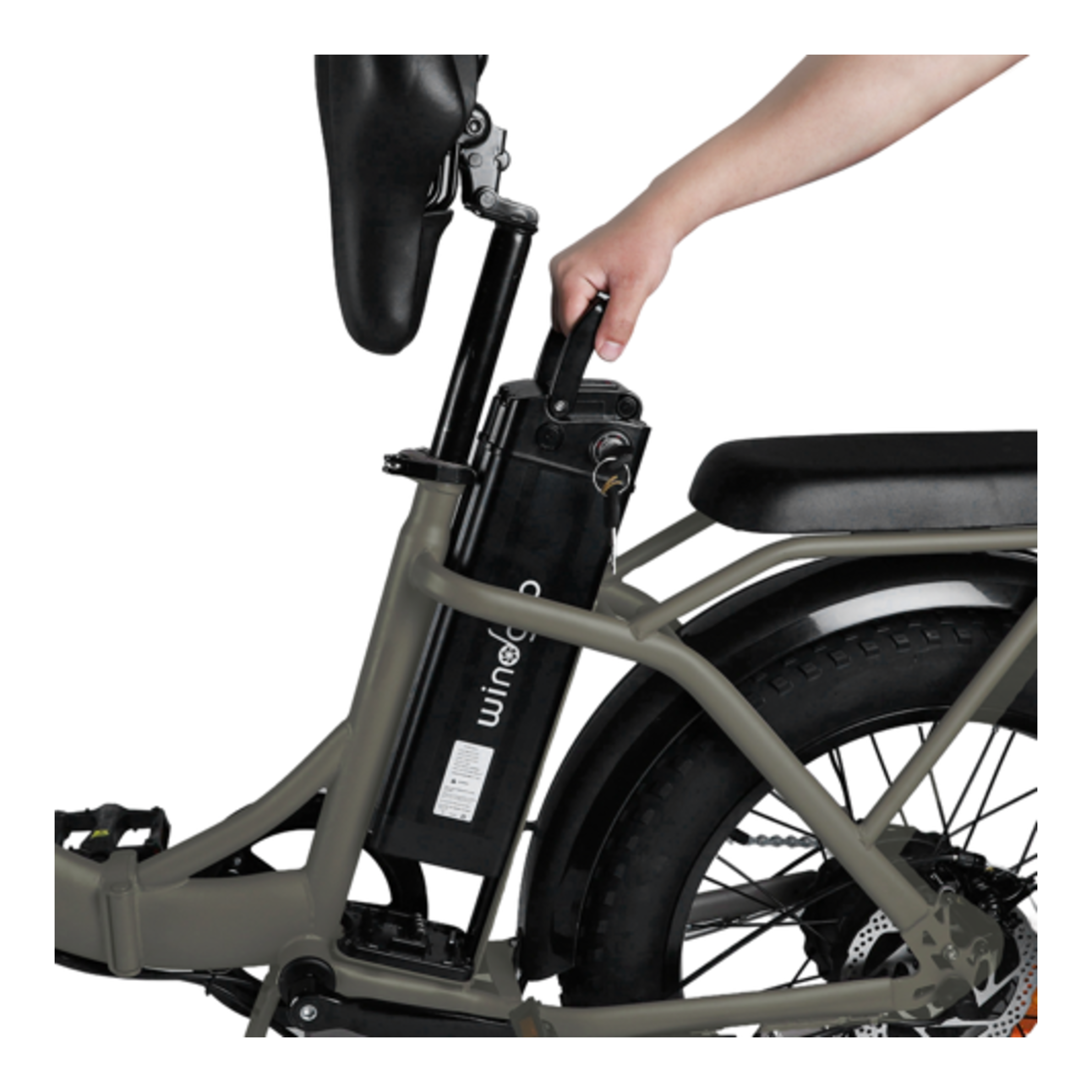 Windgoo E20 Pro - Elektrische Fatbike-Vouwfiets - Donkergrijs - 20x4 inch - 120 kg Draagvermogen - Accu 450Wh 48V, 12.5Ah - 250W Motor - 7 Shimano Versnellingen - Dubbele Schijfremmen