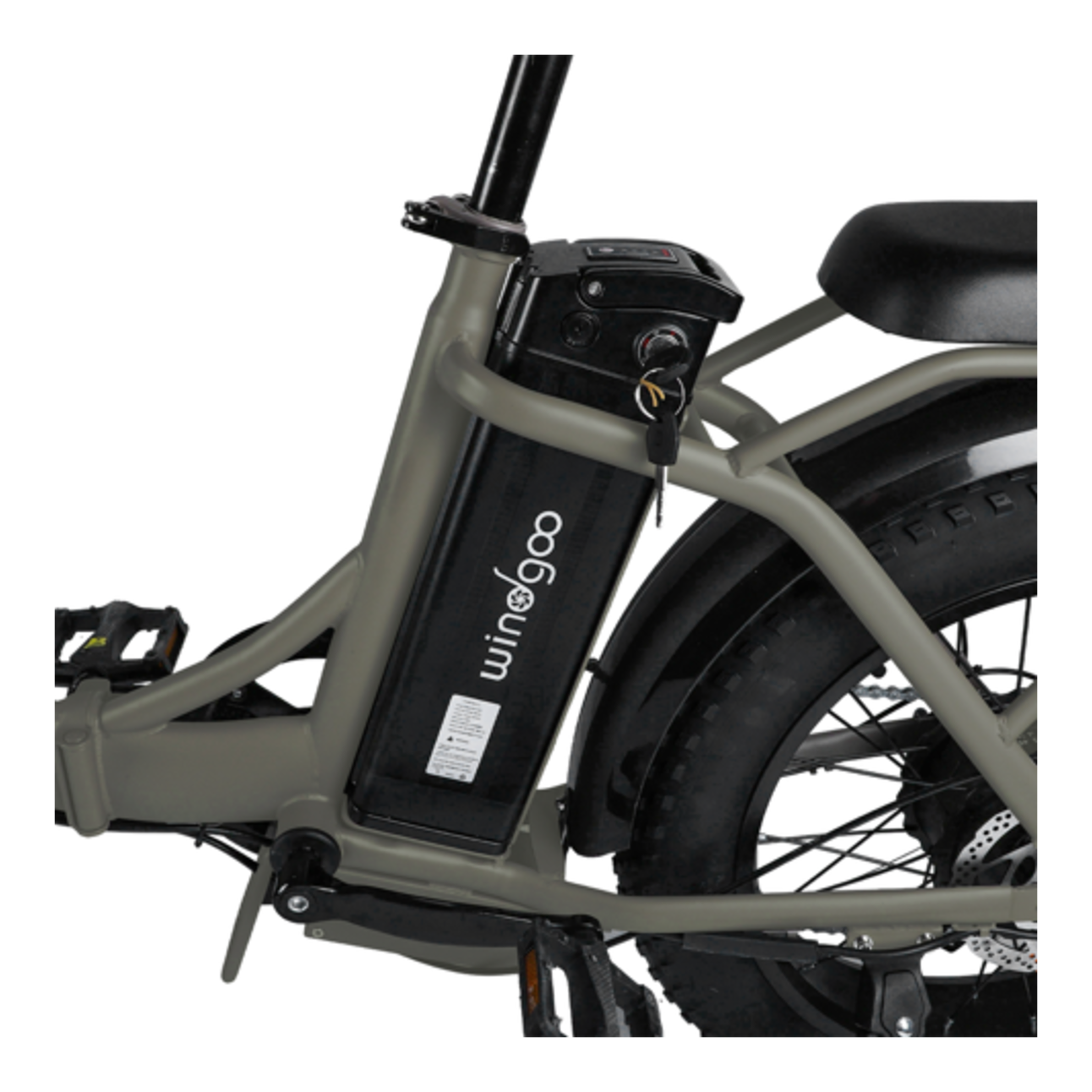 Windgoo E20 Pro - Elektrische Fatbike-Vouwfiets - Donkergrijs - 20x4 inch - 120 kg Draagvermogen - Accu 450Wh 48V, 12.5Ah - 250W Motor - 7 Shimano Versnellingen - Dubbele Schijfremmen