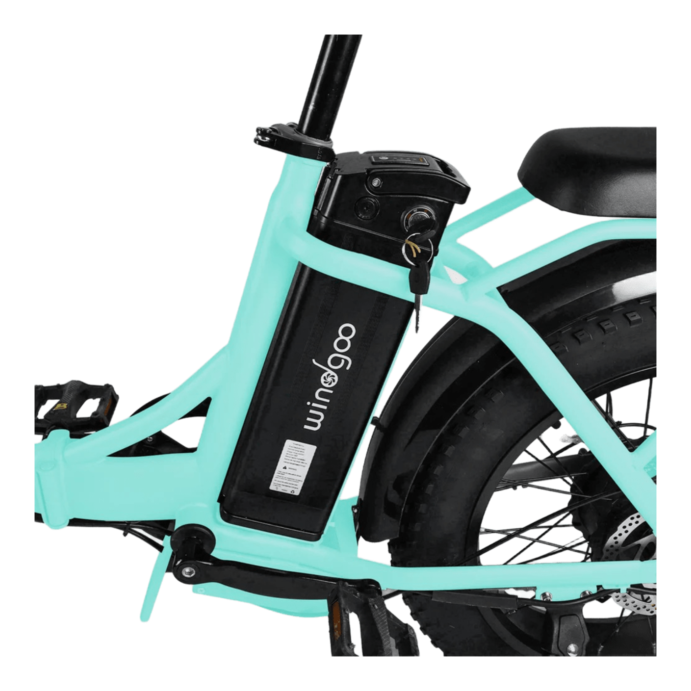 Windgoo E20 Pro - Elektrische Fatbike-Vouwfiets - Mintgroen - 20x4 inch - 120 kg Draagvermogen - Accu 450Wh 48V, 12.5Ah - 250W Motor - 7 Shimano Versnellingen - Dubbele Schijfremmen