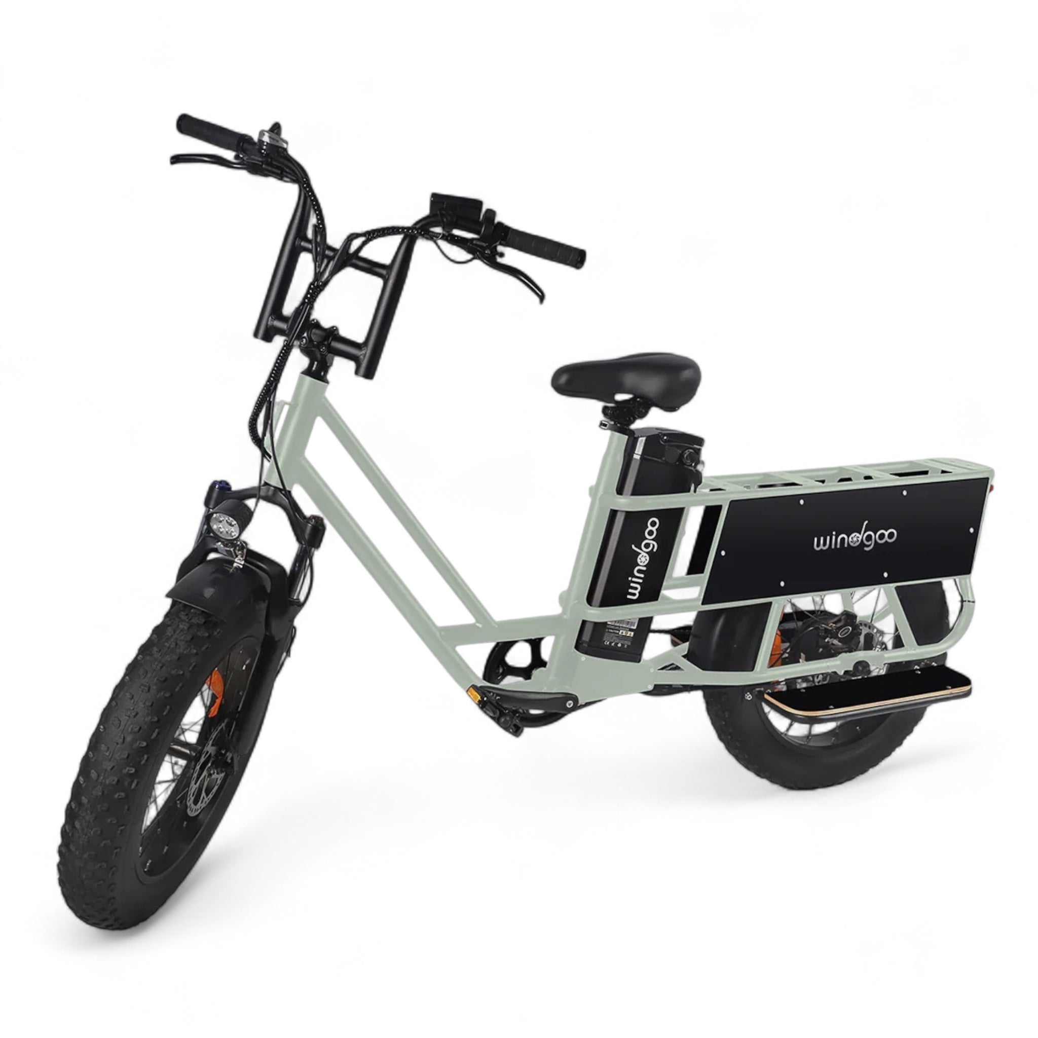 Windgoo F30 – Elektrische Vouwfiets – Lichtgrijs – 14 inch – 250W – 36V – 7 Versnellingen – Actieradius 60-80 km – Frame 14 inch - AE-trading