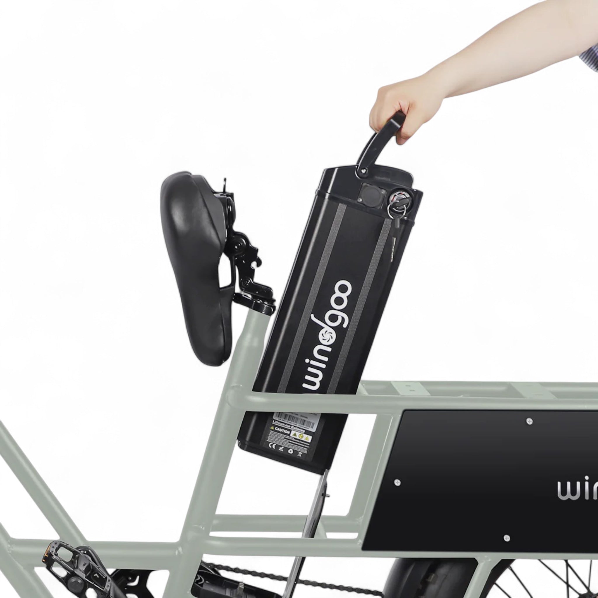 Windgoo F30 – Elektrische Vouwfiets – Lichtgrijs – 14 inch – 250W – 36V – 7 Versnellingen – Actieradius 60-80 km – Frame 14 inch - AE-trading