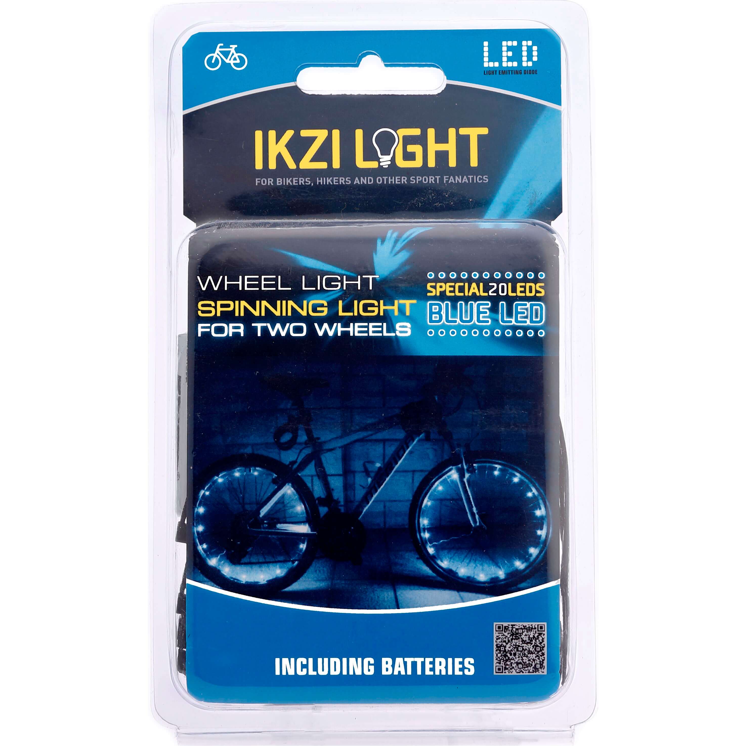 IKZI Light wiellicht Spinning light 20 led batterij blauw - AE-trading