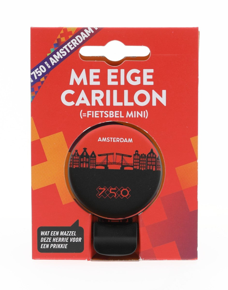 Amsterdam 750 fietsbel silhouet Mokum - AE-trading