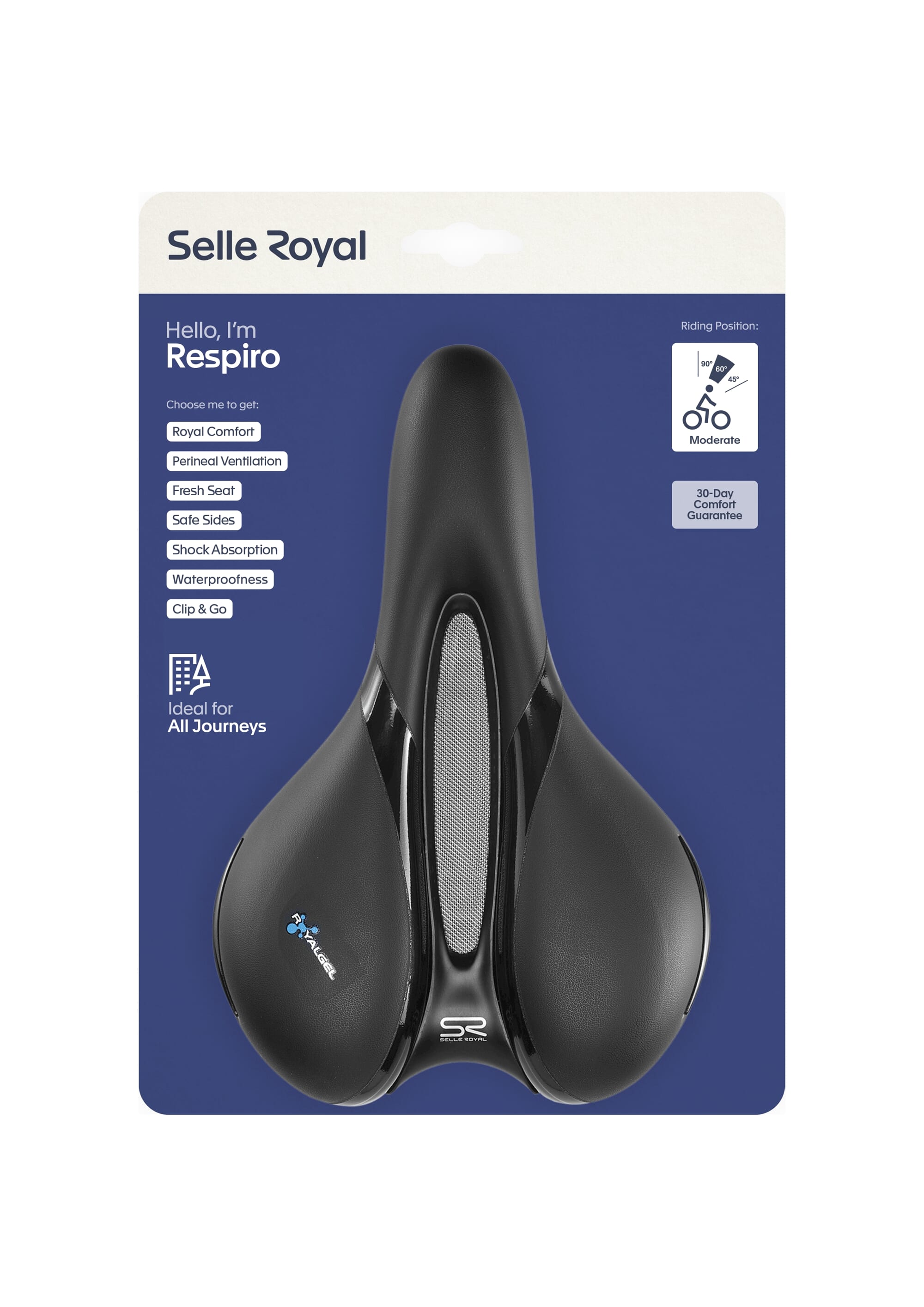Selle Royal zadel Respiro Moderate 5131 zwart - AE-trading