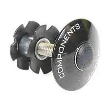 A-head star nut met top kap 1 1/8", zwart - AE-trading