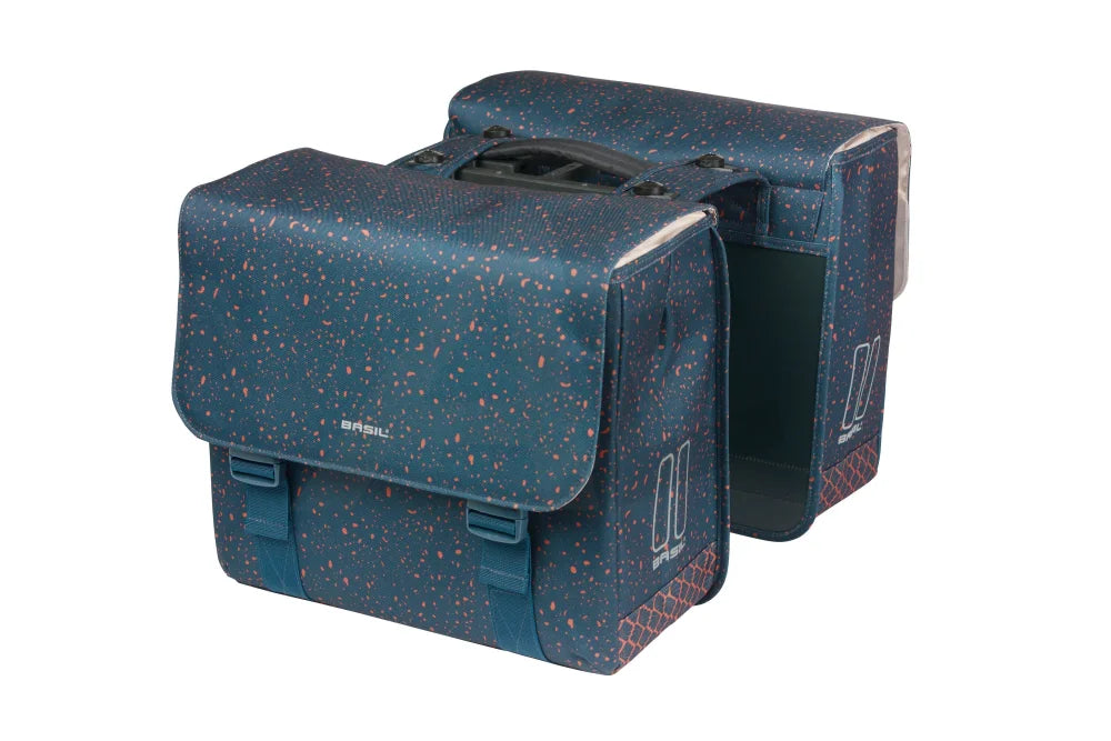 Basil fietstas dubbel Flair navy MIK 35L - AE-trading